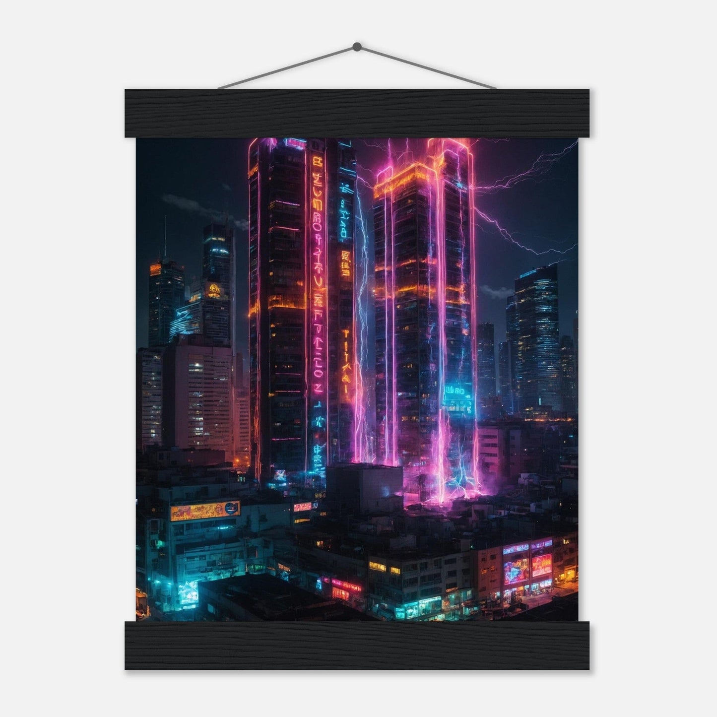 Premium Matte Paper Poster with Hanger - Minimalistische Kunstpräsentation mit Holzhänger Print Material Modern Masterpieces 20x25 cm / 8x10″ Black wall hanger