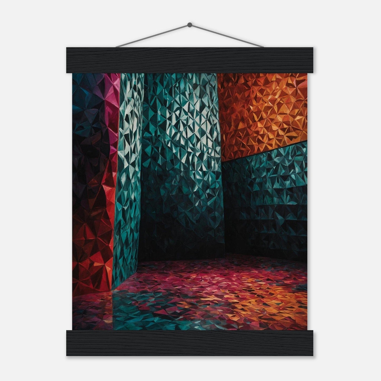 Premium Matte Paper Poster with Hanger - Minimalistische Kunstpräsentation mit Holzhänger Print Material Modern Masterpieces 20x25 cm / 8x10″ Black wall hanger