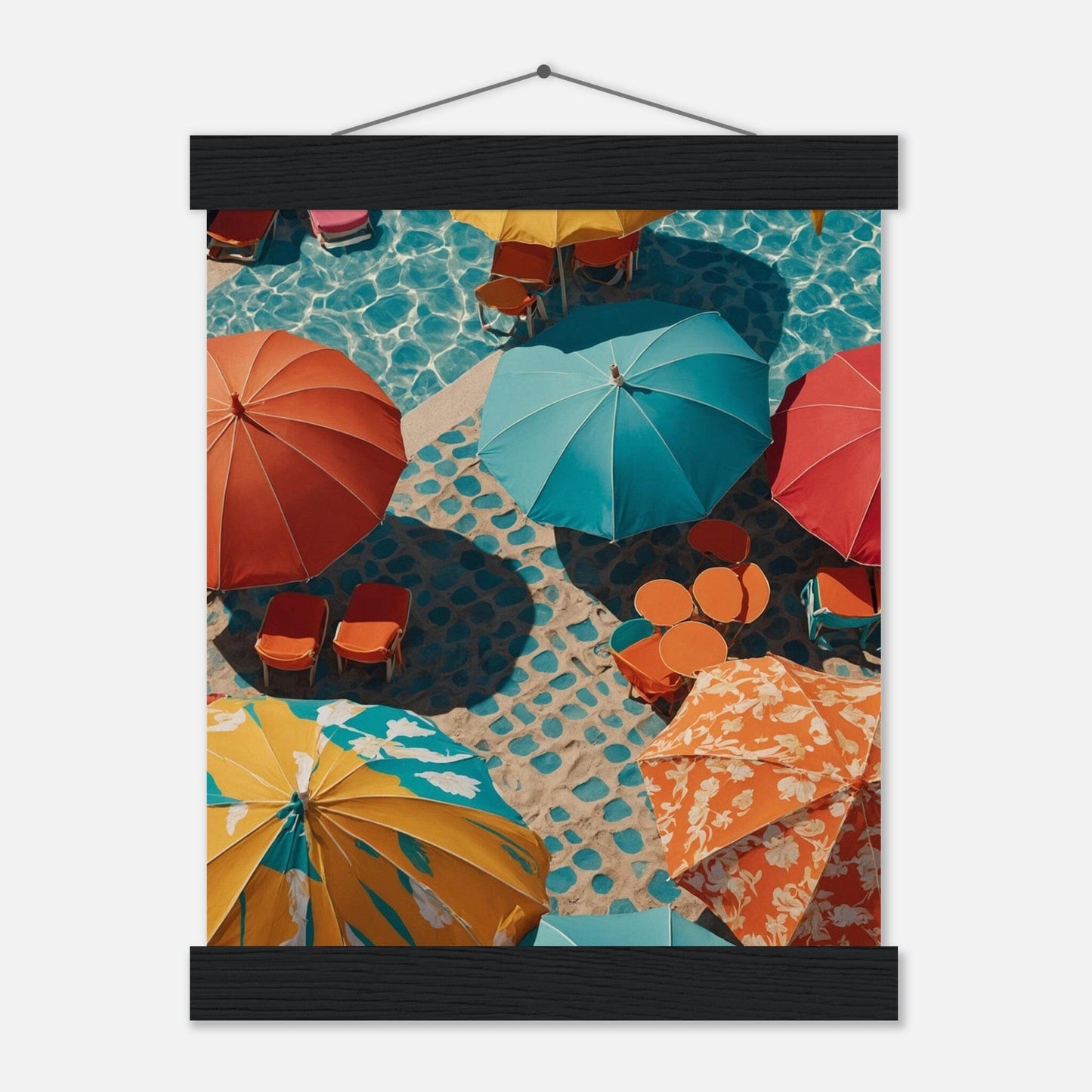 Premium Matte Paper Poster with Hanger - Minimalistische Kunstpräsentation mit Holzhänger Print Material Modern Masterpieces 20x25 cm / 8x10″ Black wall hanger