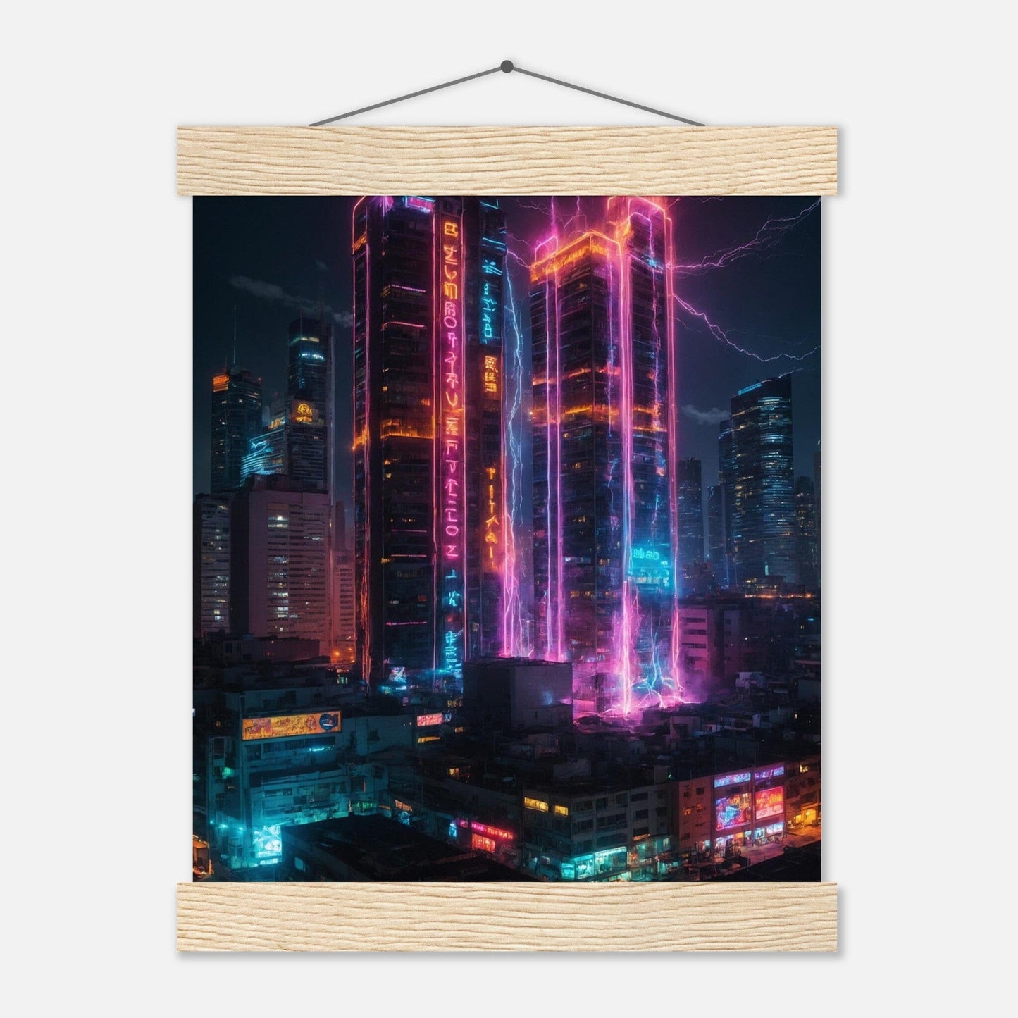 Premium Matte Paper Poster with Hanger - Minimalistische Kunstpräsentation mit Holzhänger Print Material Modern Masterpieces 20x25 cm / 8x10″ Natural wood wall hanger