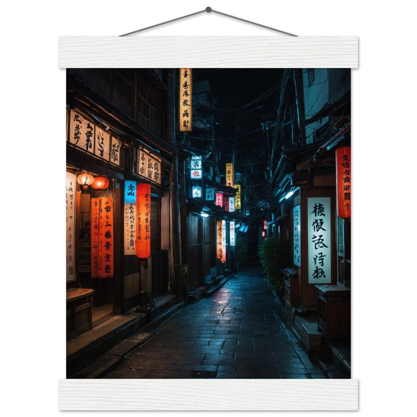 Premium Matte Paper Poster with Hanger - Minimalistische Kunstpräsentation mit Holzhänger Print Material Modern Masterpieces 20x25 cm / 8x10″ White wall hanger