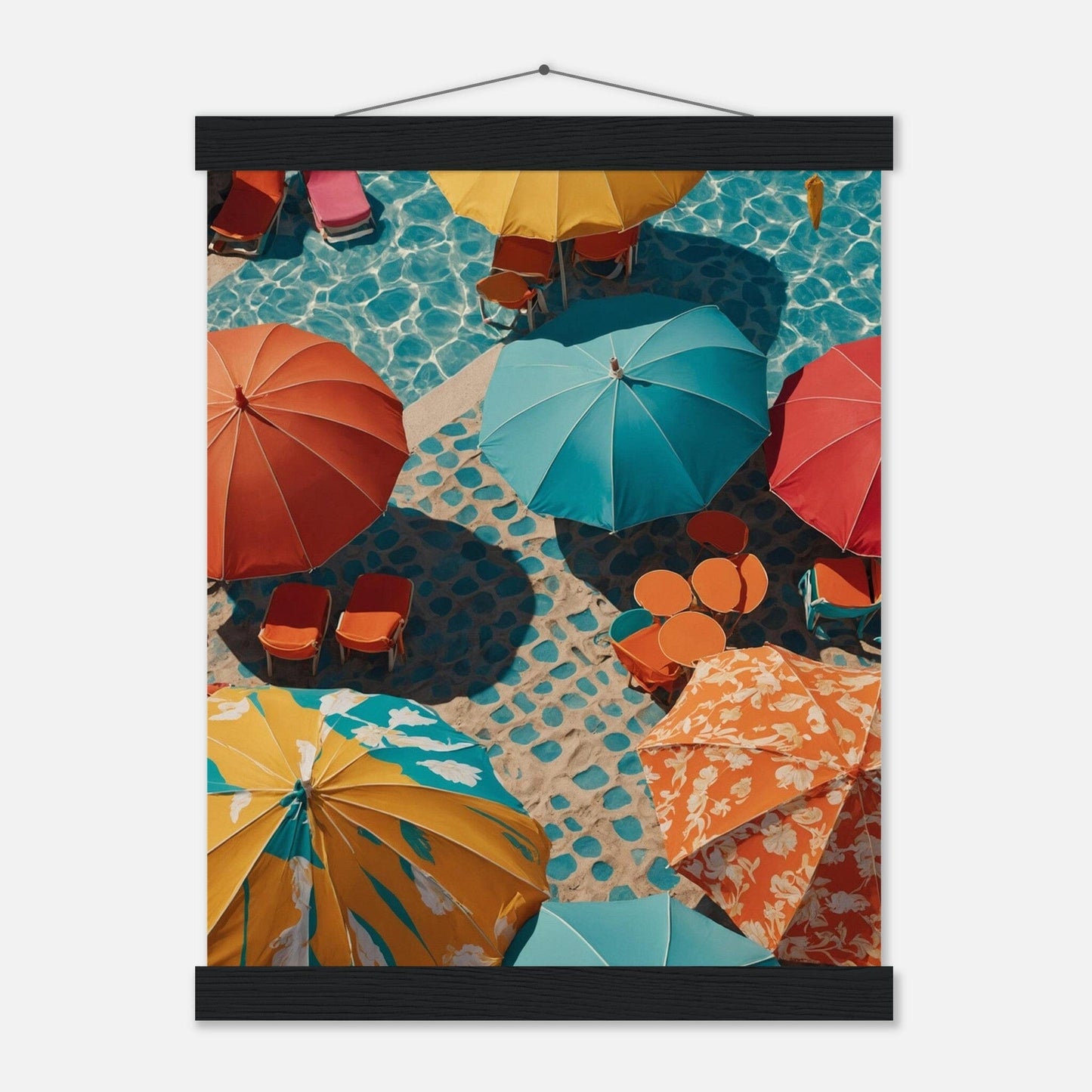 Premium Matte Paper Poster with Hanger - Minimalistische Kunstpräsentation mit Holzhänger Print Material Modern Masterpieces 27x35 cm / 11x14″ Black wall hanger