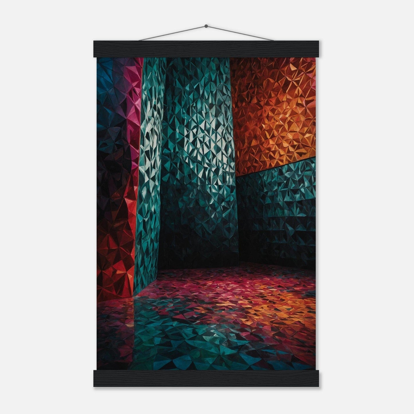 Premium Matte Paper Poster with Hanger - Minimalistische Kunstpräsentation mit Holzhänger Print Material Modern Masterpieces 28x43 cm / XL (11x17″) Black wall hanger