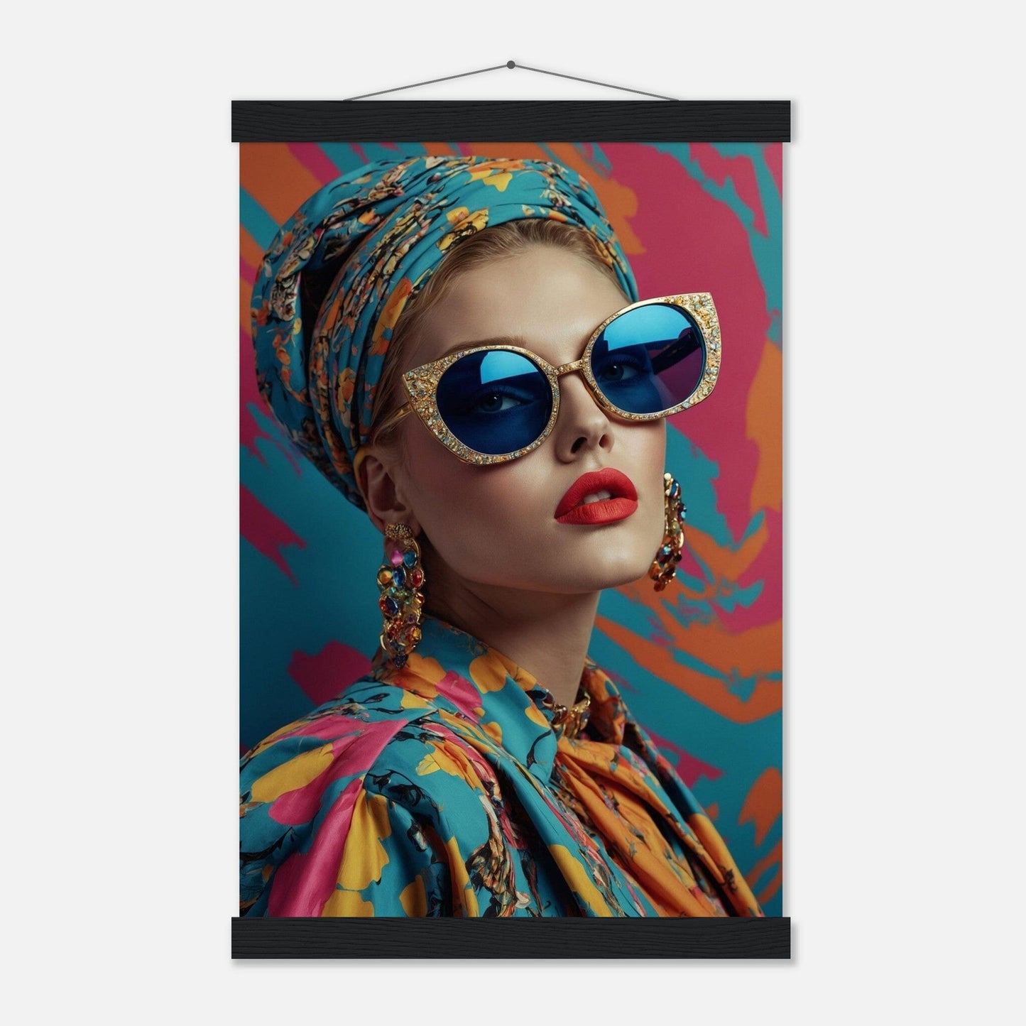 Premium Matte Paper Poster with Hanger - Minimalistische Kunstpräsentation mit Holzhänger Print Material Modern Masterpieces 28x43 cm / XL (11x17″) Black wall hanger