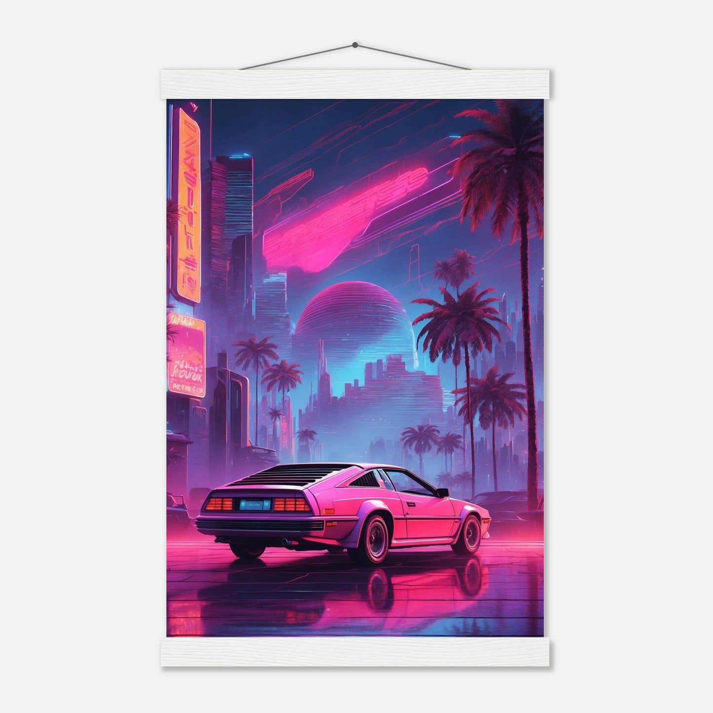Premium Matte Paper Poster with Hanger - Minimalistische Kunstpräsentation mit Holzhänger Print Material Modern Masterpieces 28x43 cm / XL (11x17″) White wall hanger