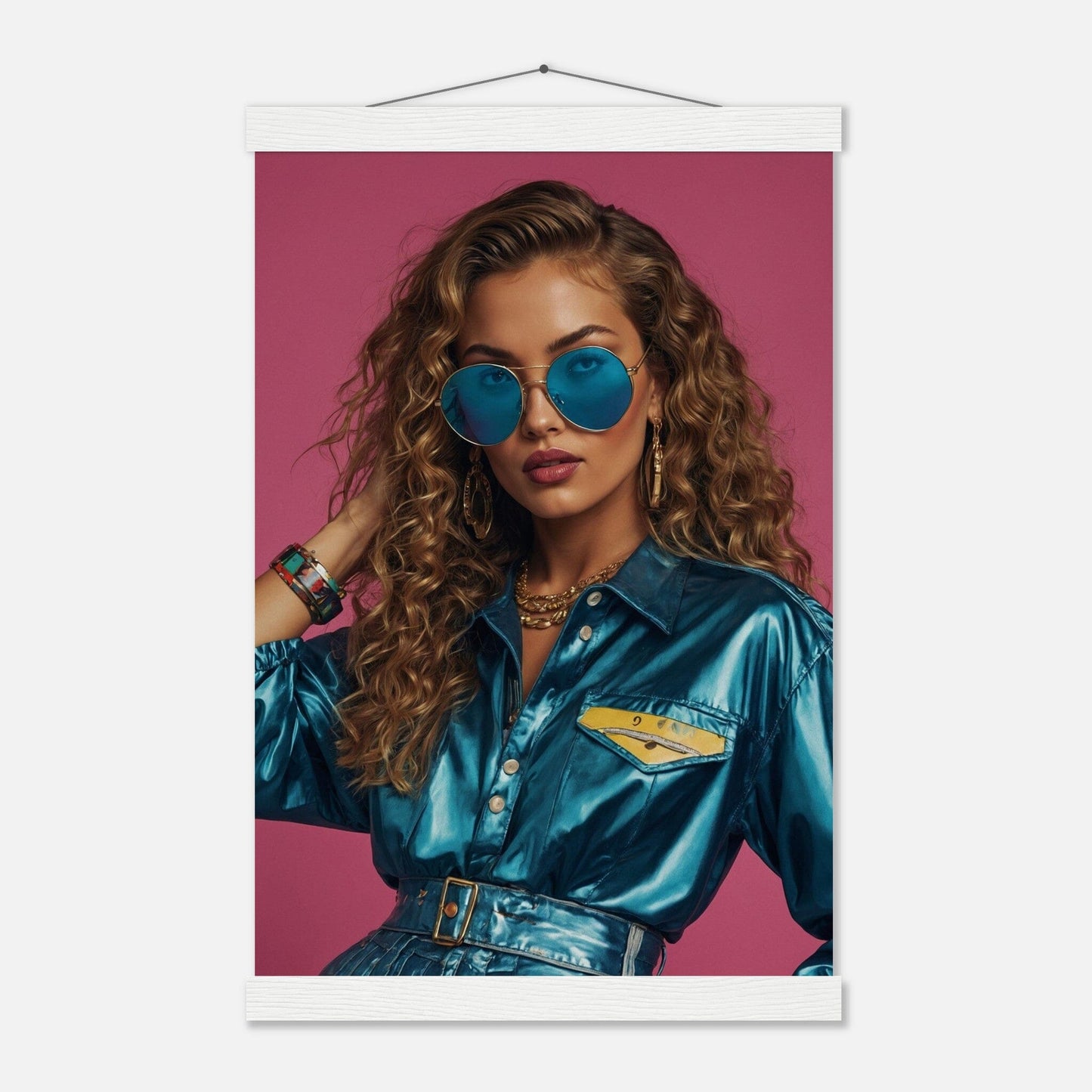 Premium Matte Paper Poster with Hanger - Minimalistische Kunstpräsentation mit Holzhänger Print Material Modern Masterpieces 28x43 cm / XL (11x17″) White wall hanger