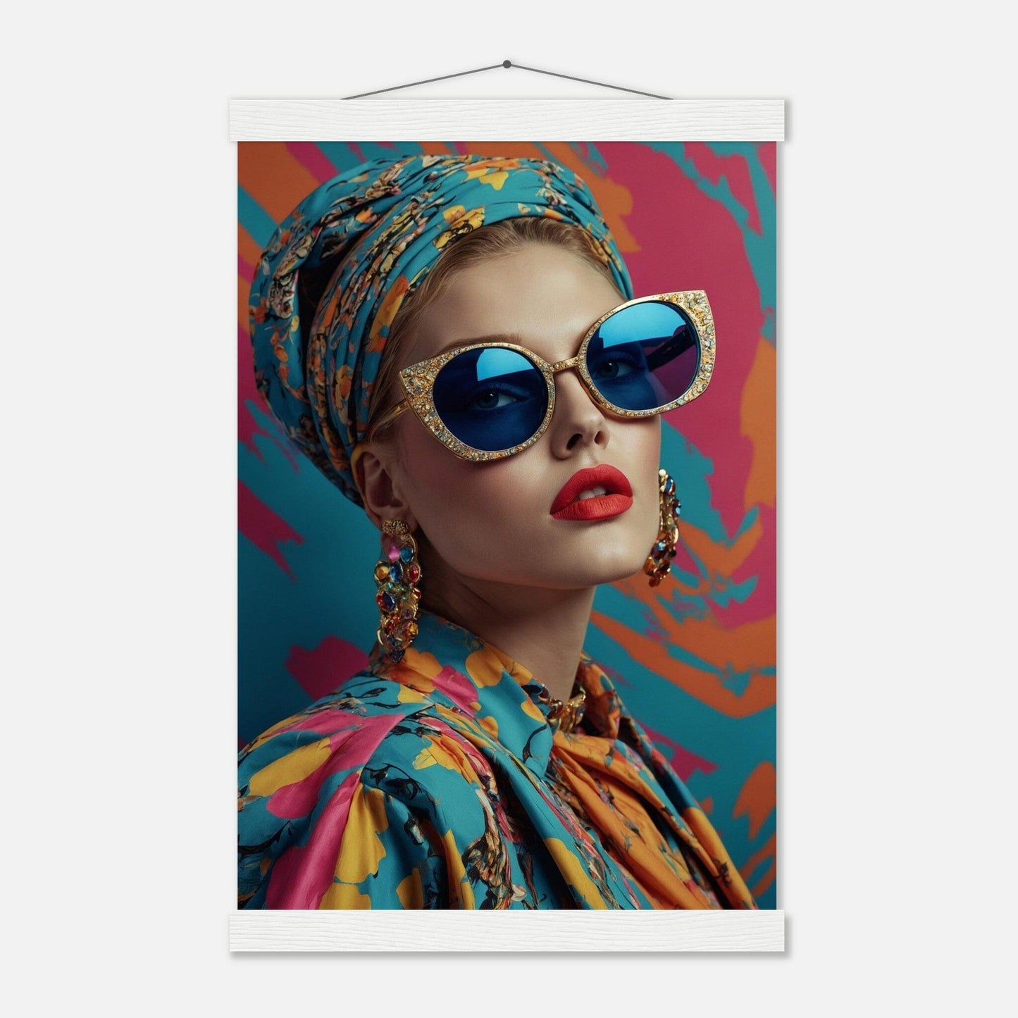 Premium Matte Paper Poster with Hanger - Minimalistische Kunstpräsentation mit Holzhänger Print Material Modern Masterpieces 28x43 cm / XL (11x17″) White wall hanger