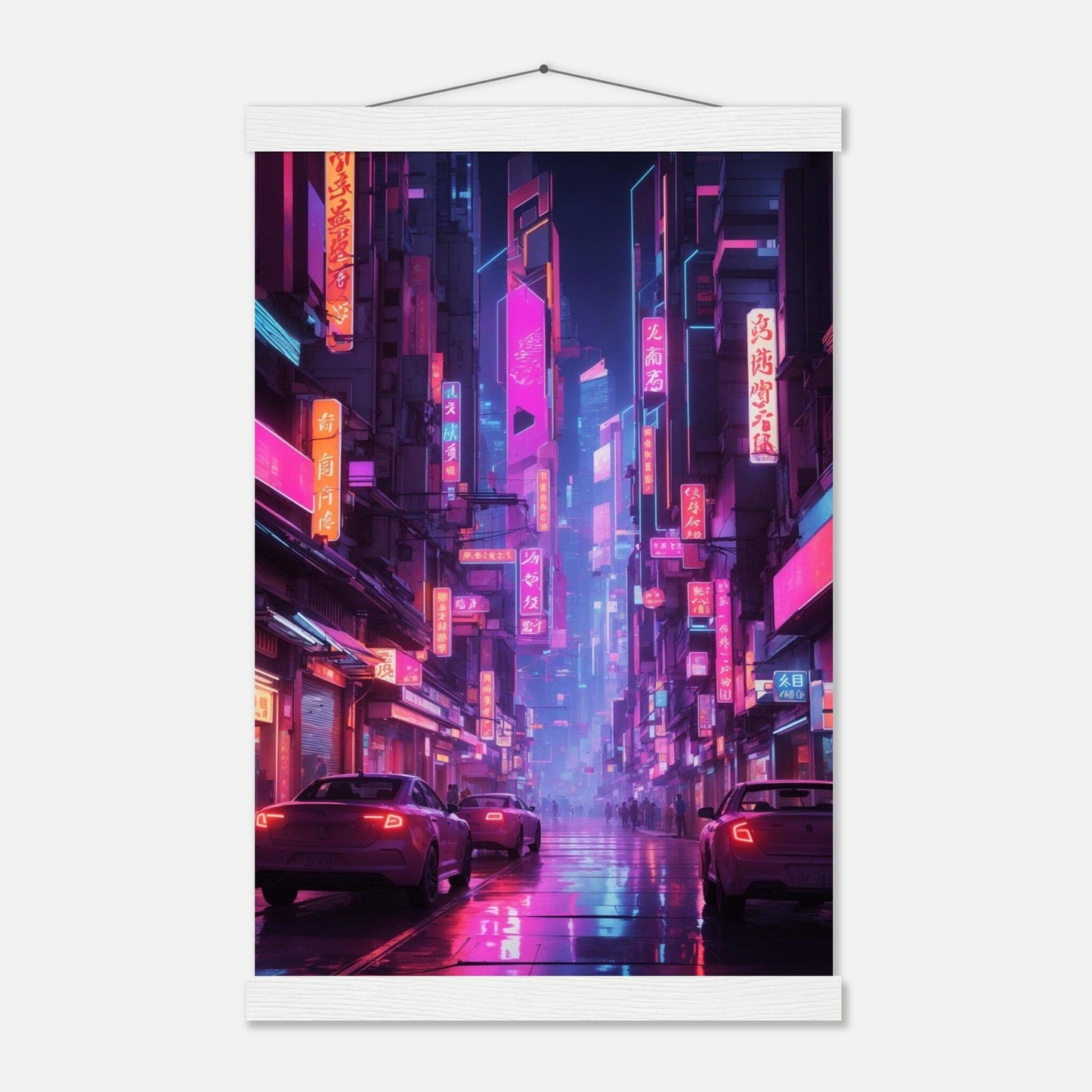 Premium Matte Paper Poster with Hanger - Minimalistische Kunstpräsentation mit Holzhänger Print Material Modern Masterpieces 28x43 cm / XL (11x17″) White wall hanger