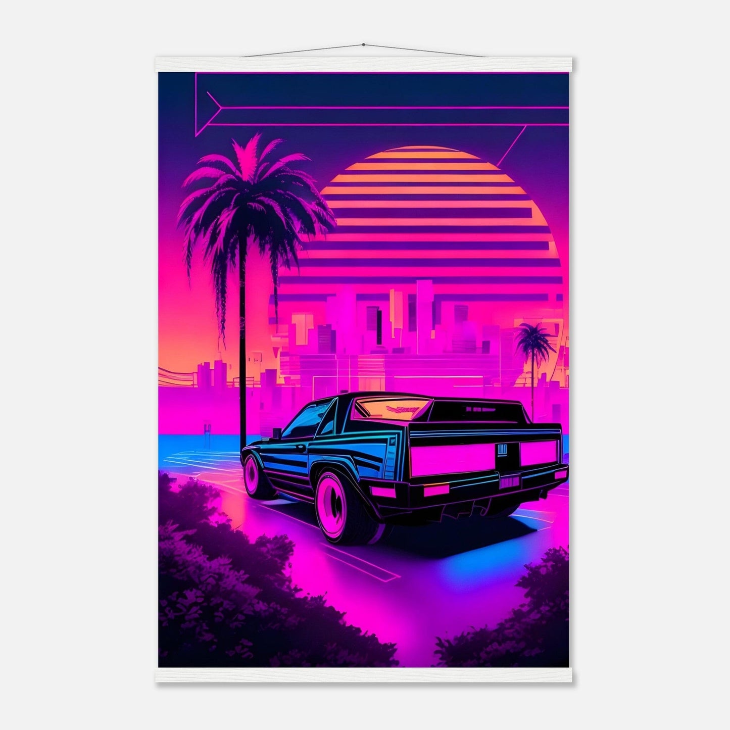 Premium Matte Paper Poster with Hanger - Minimalistische Kunstpräsentation mit Holzhänger Print Material Modern Masterpieces