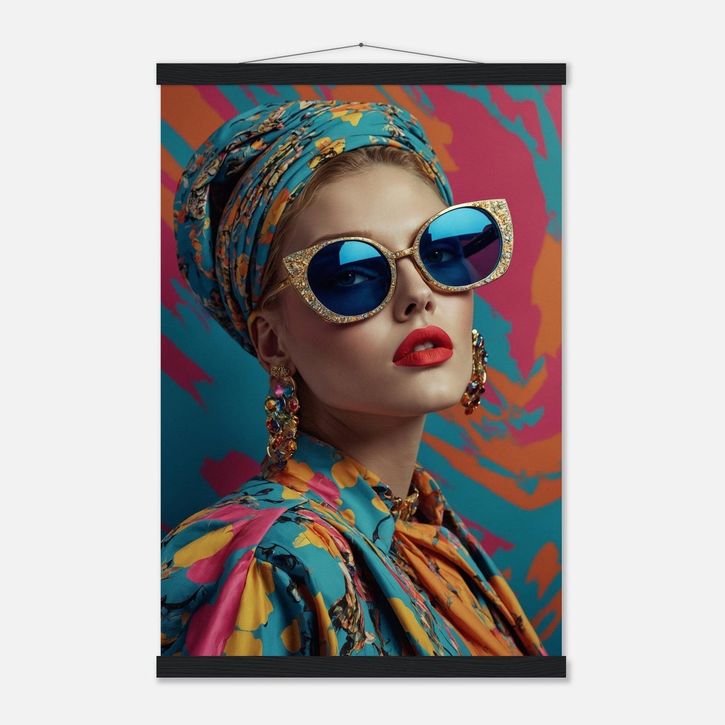 Premium Matte Paper Poster with Hanger - Minimalistische Kunstpräsentation mit Holzhänger Print Material Modern Masterpieces 40x60 cm / 16x24″ Black wall hanger