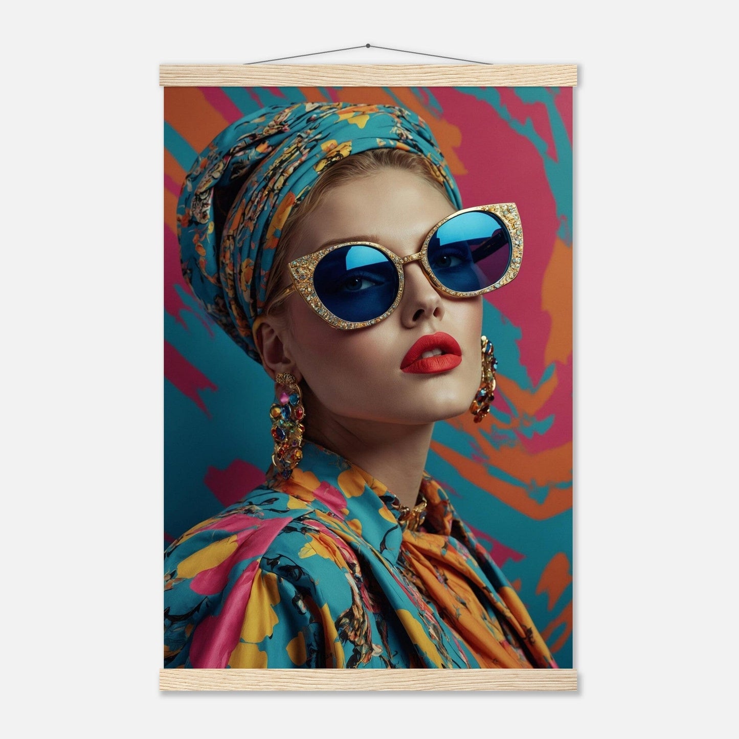 Premium Matte Paper Poster with Hanger - Minimalistische Kunstpräsentation mit Holzhänger Print Material Modern Masterpieces 40x60 cm / 16x24″ Natural wood wall hanger