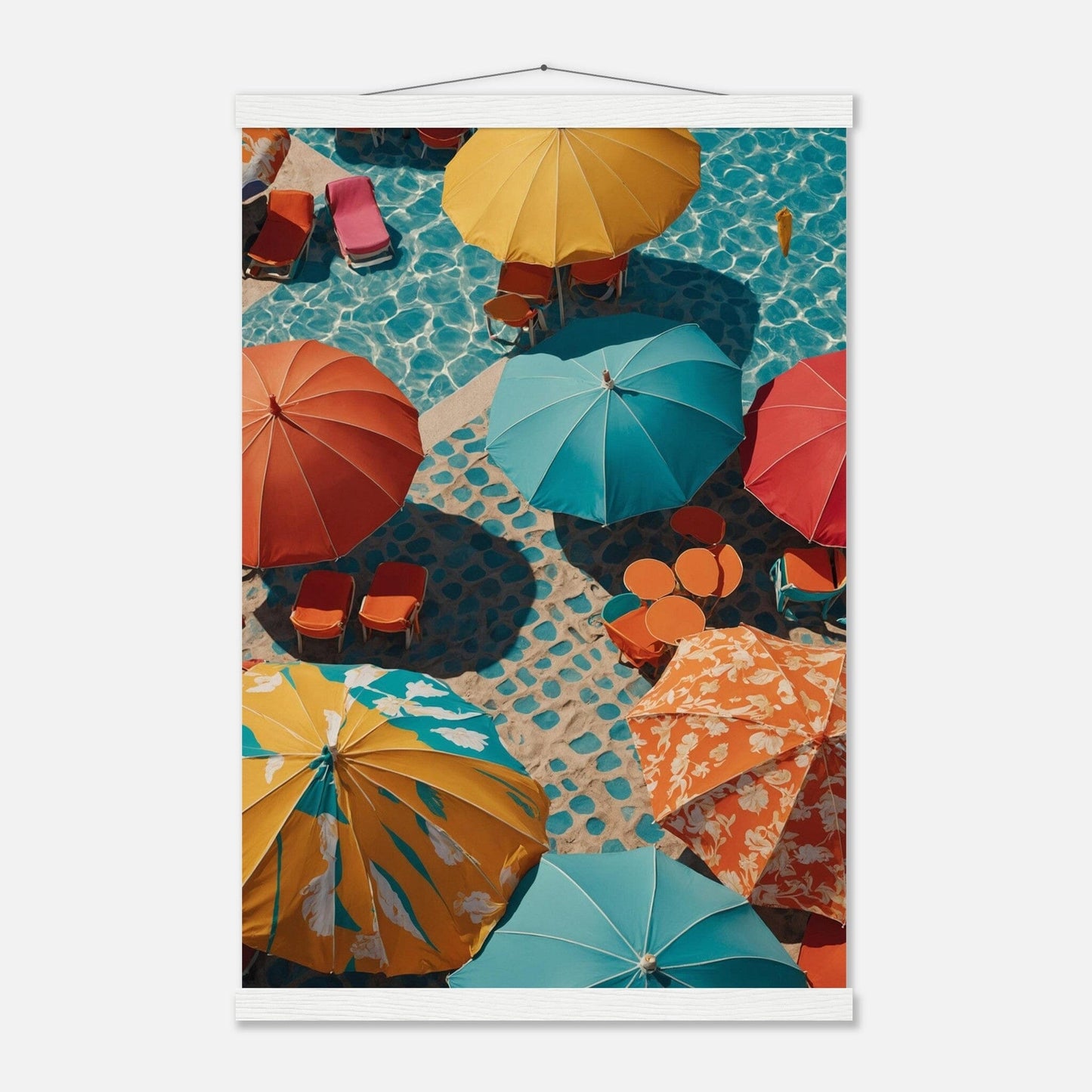Premium Matte Paper Poster with Hanger - Minimalistische Kunstpräsentation mit Holzhänger Print Material Modern Masterpieces 40x60 cm / 16x24″ White wall hanger