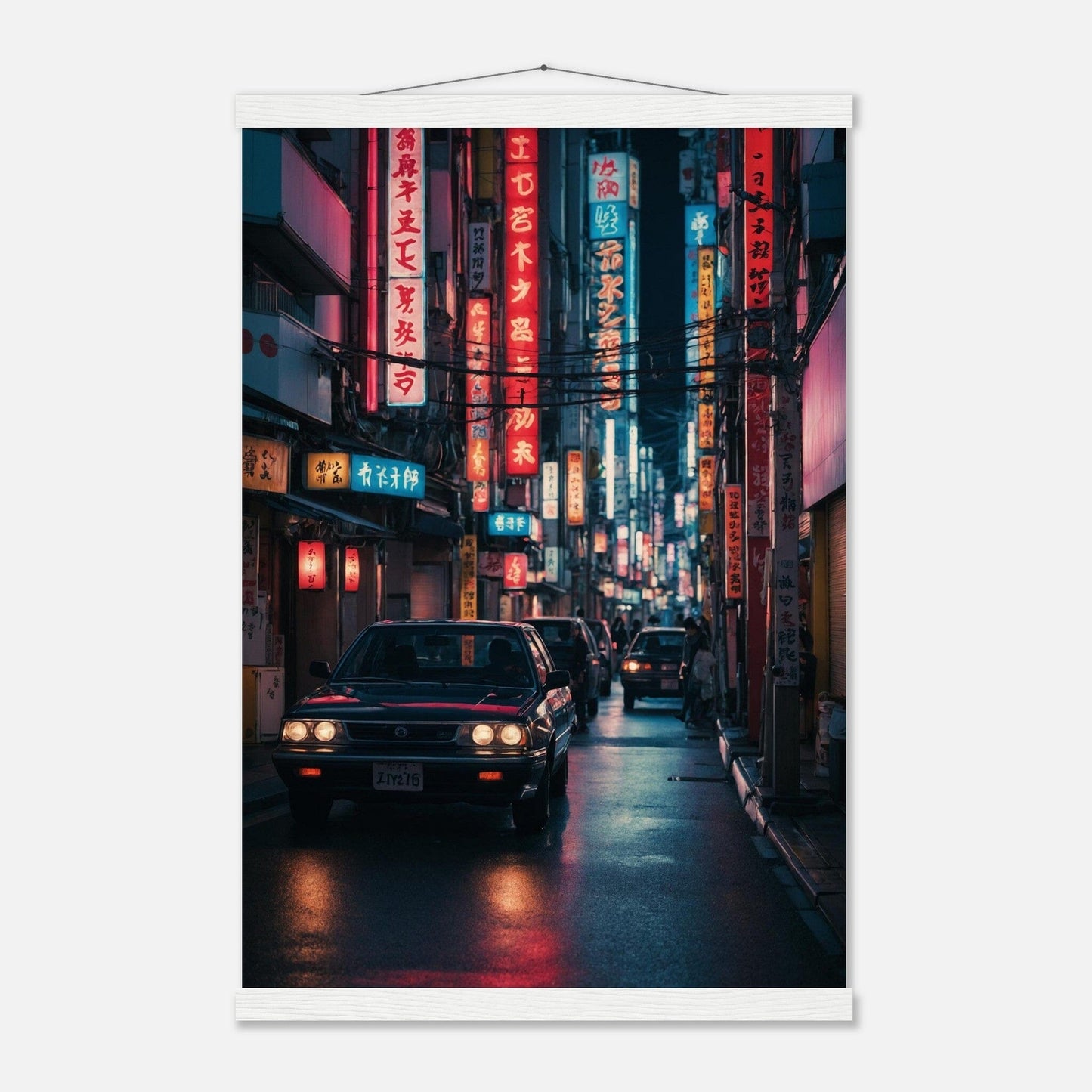 Premium Matte Paper Poster with Hanger - Minimalistische Kunstpräsentation mit Holzhänger Print Material Modern Masterpieces 40x60 cm / 16x24″ White wall hanger