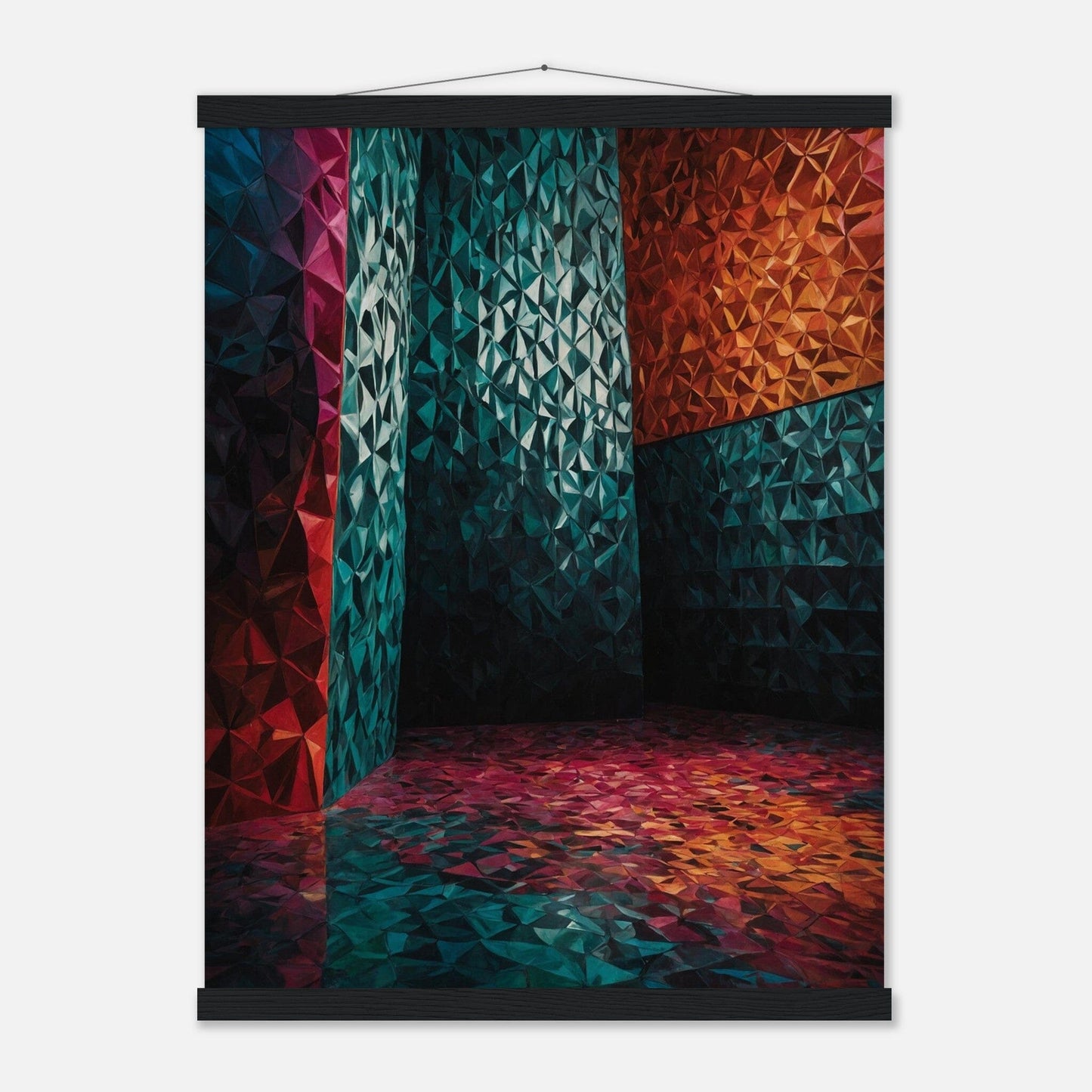 Premium Matte Paper Poster with Hanger - Minimalistische Kunstpräsentation mit Holzhänger Print Material Modern Masterpieces 45x60 cm / 18x24″ Black wall hanger