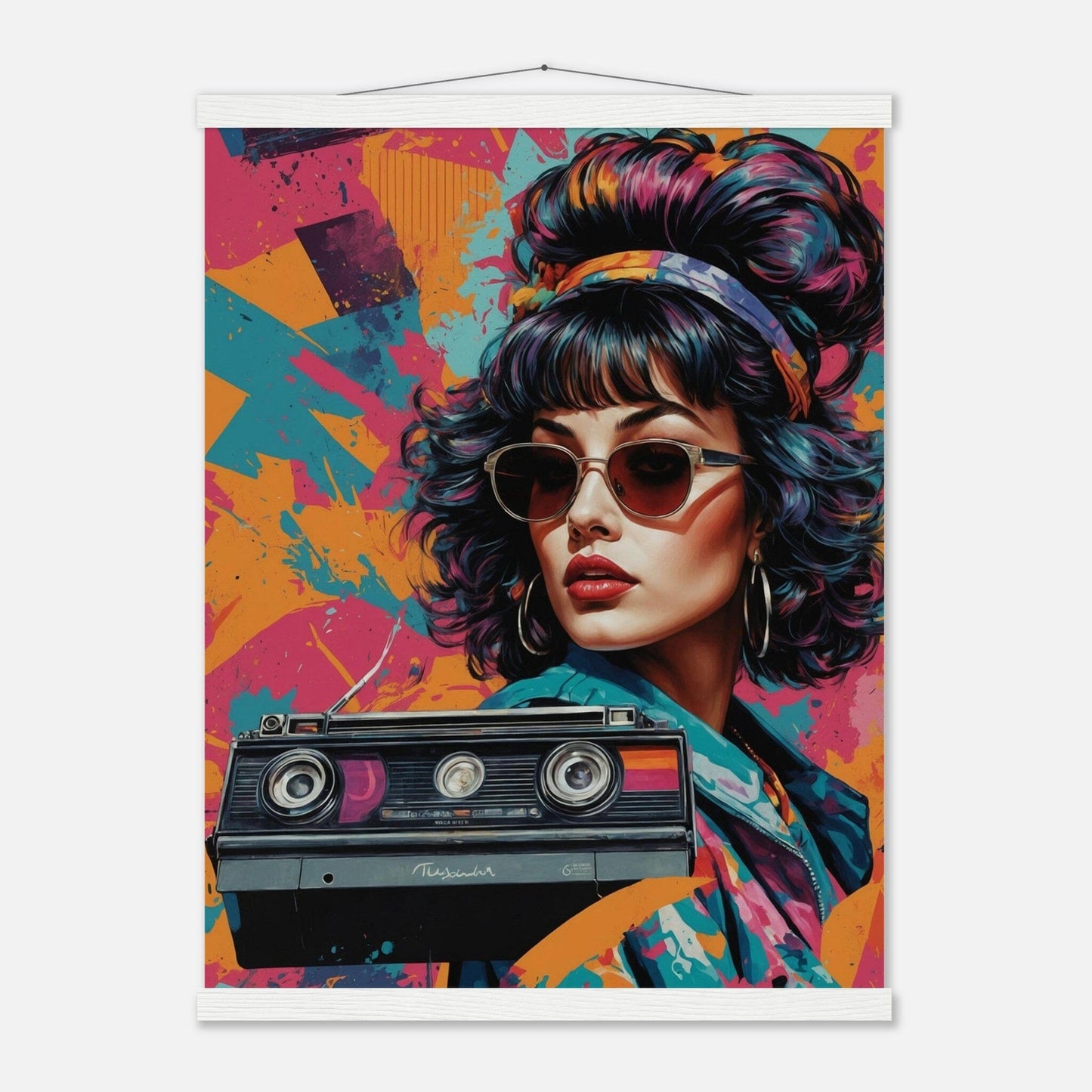 Premium Matte Paper Poster with Hanger - Minimalistische Kunstpräsentation mit Holzhänger Print Material Modern Masterpieces 45x60 cm / 18x24″ White wall hanger