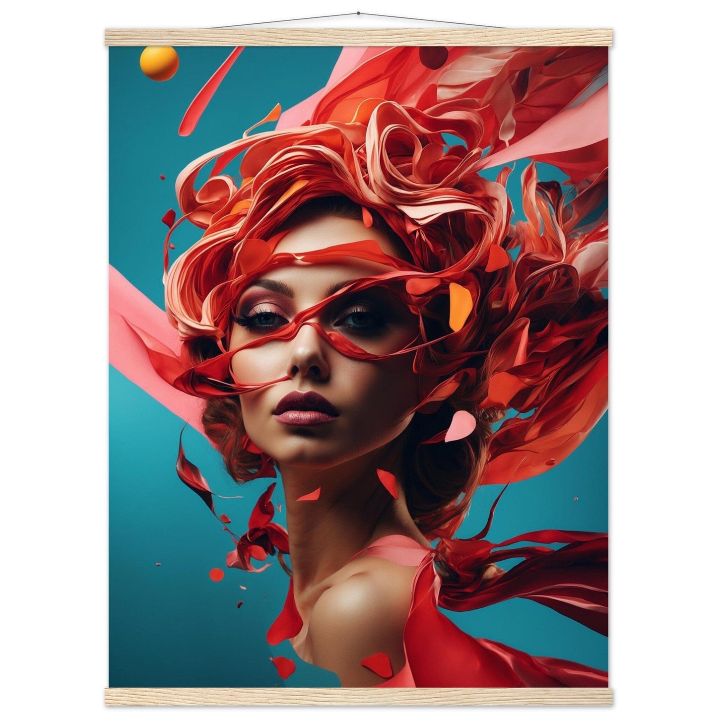 Premium Matte Paper Poster with Hanger - Minimalistische Kunstpräsentation mit Holzhänger Print Material Modern Masterpieces 60x80 cm / 24x32″ Natural wood wall hanger