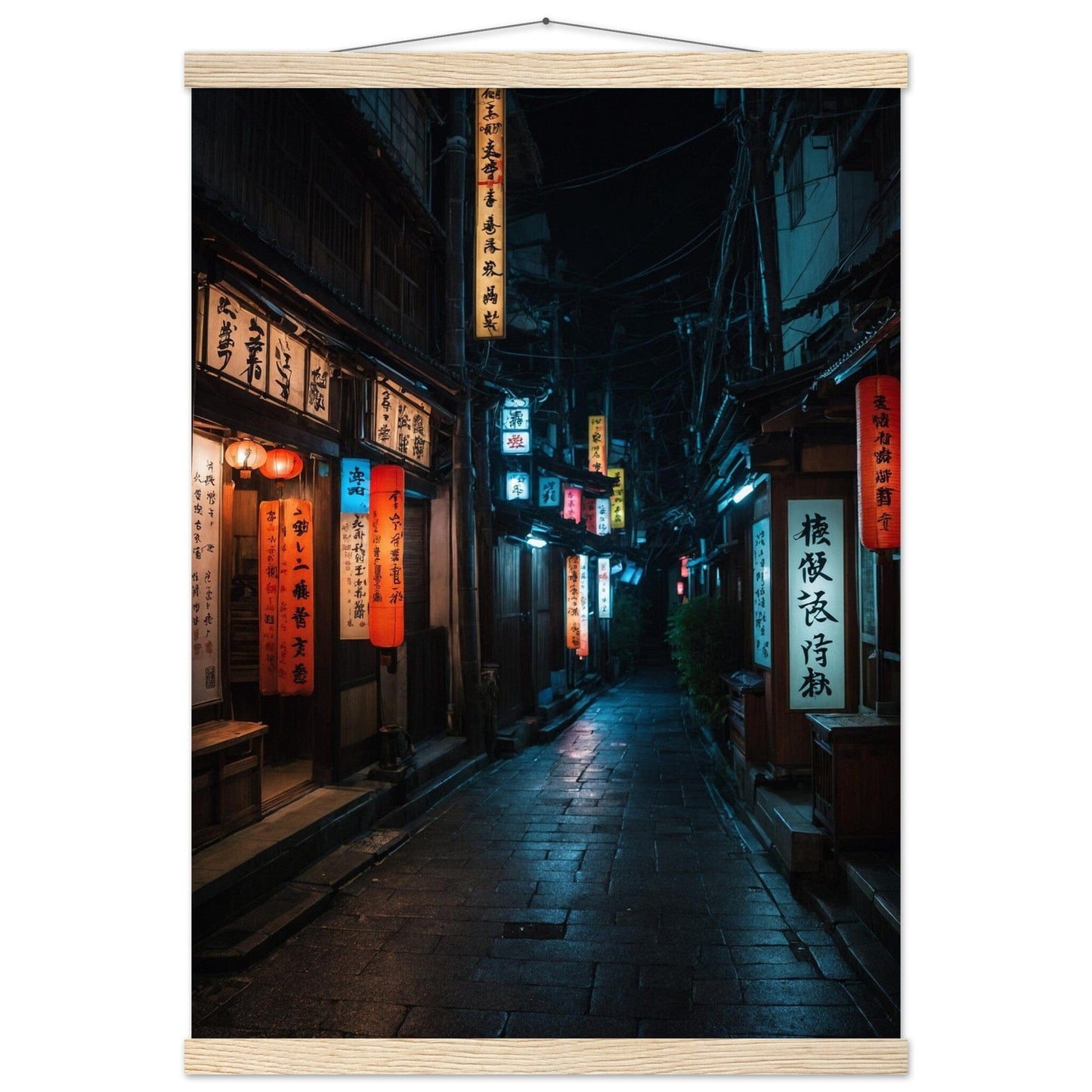 Premium Matte Paper Poster with Hanger - Minimalistische Kunstpräsentation mit Holzhänger Print Material Modern Masterpieces A2 (42 x 59.4 cm) Natural wood wall hanger