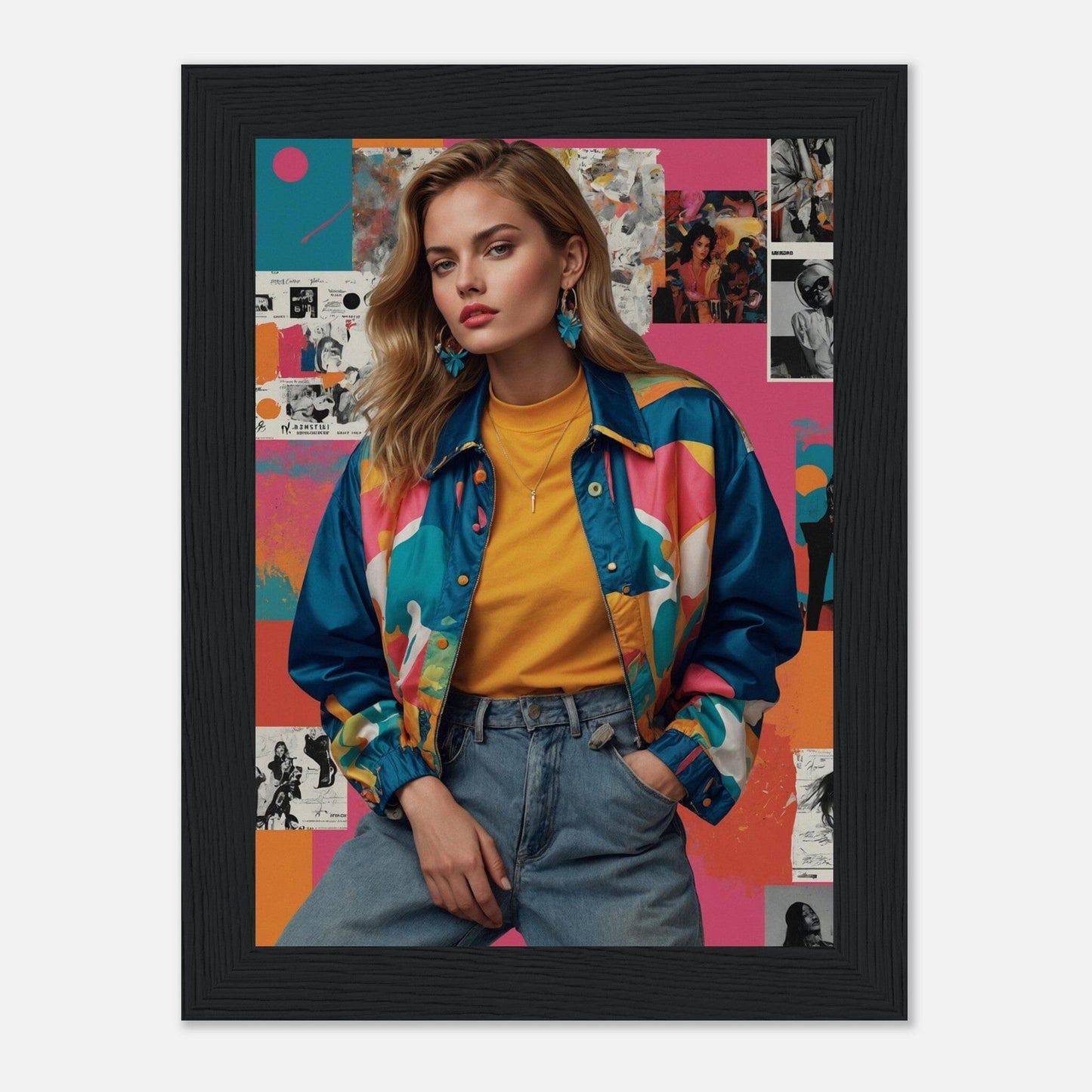 Premium Matte Paper Wooden Framed Poster - Exklusive Kunst in stilvollen Holzrahmen Print Material Modern Masterpieces 13x18 cm / 5x7″ Black frame