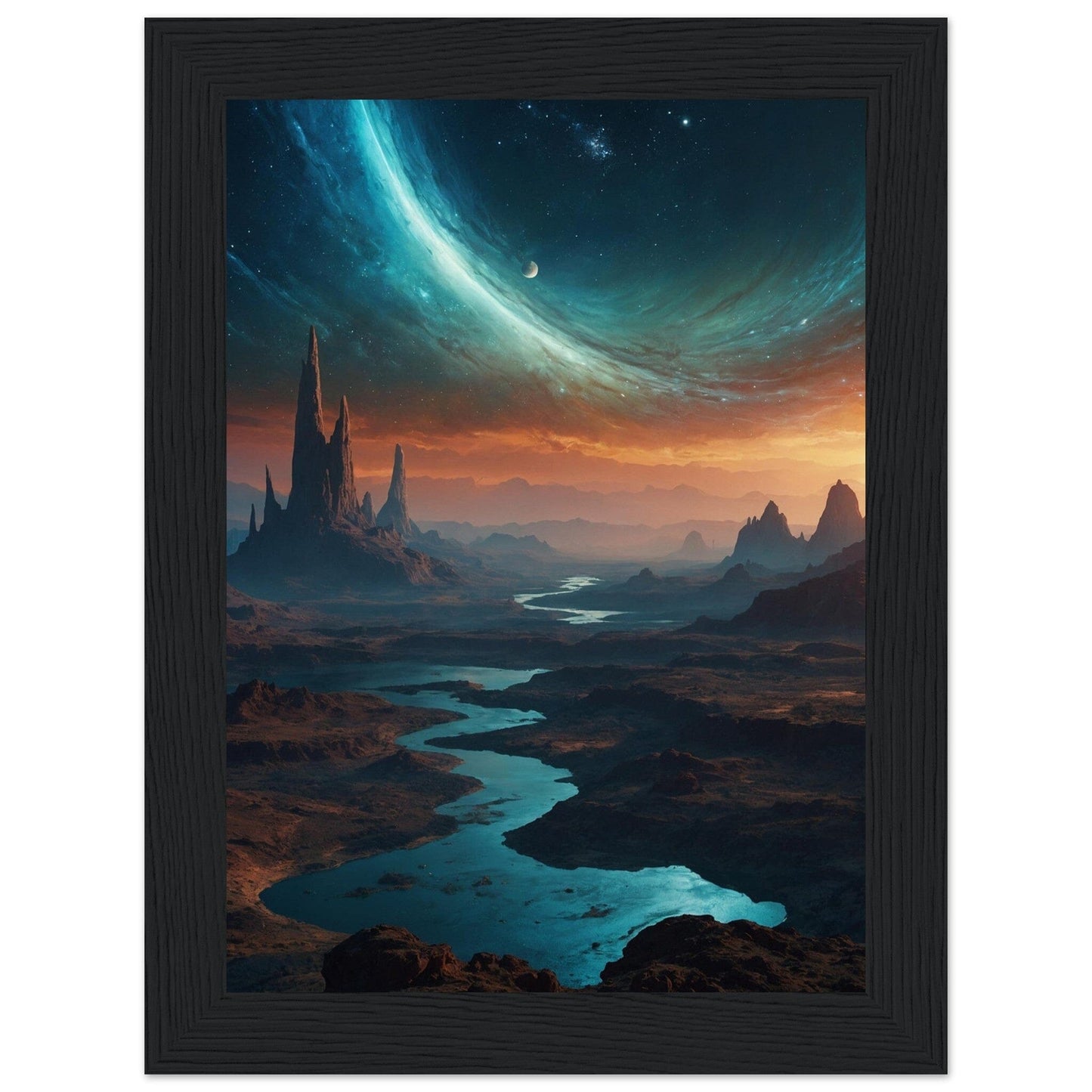 Premium Matte Paper Wooden Framed Poster - Exklusive Kunst in stilvollen Holzrahmen Print Material Modern Masterpieces 13x18 cm / 5x7″ Black frame
