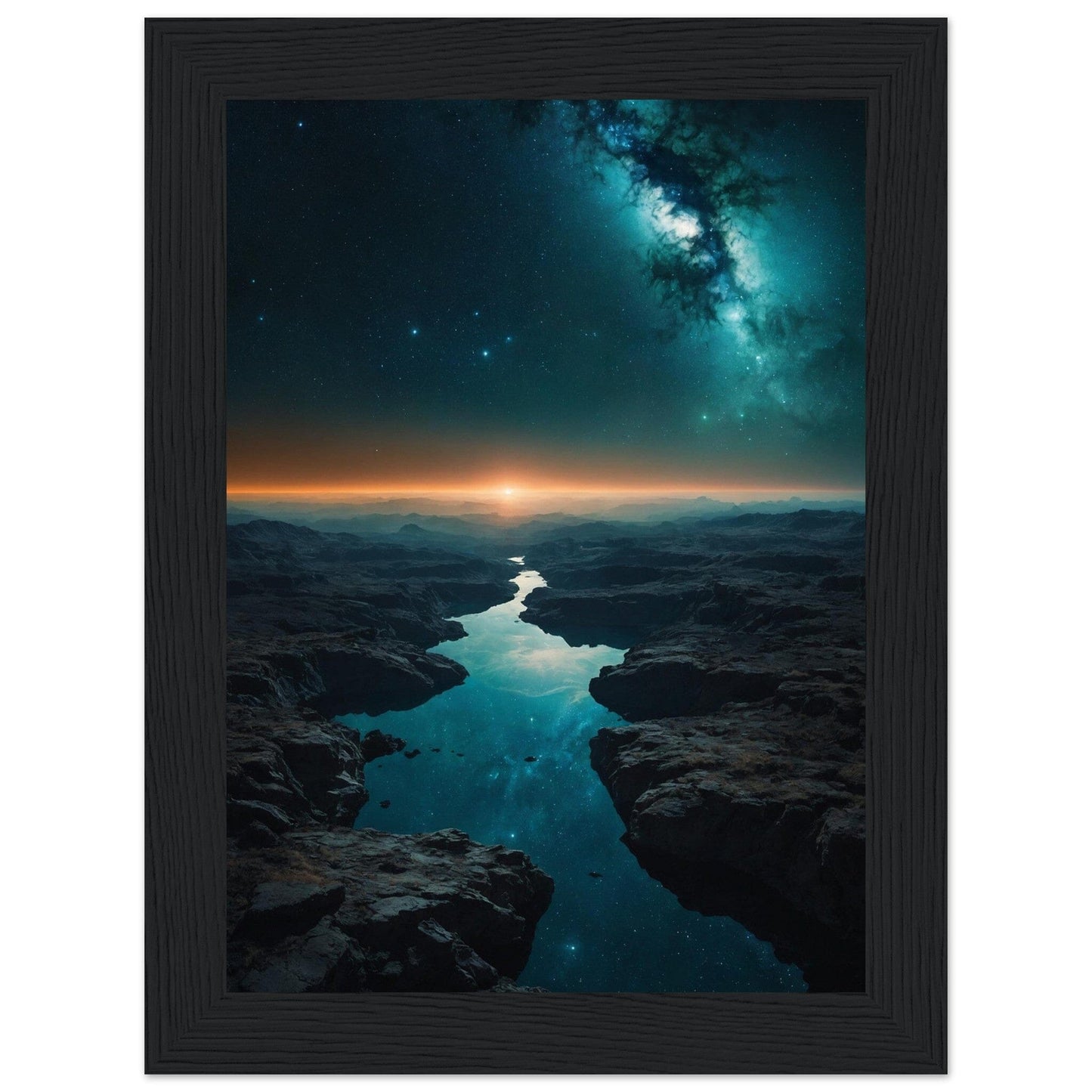 Premium Matte Paper Wooden Framed Poster - Exklusive Kunst in stilvollen Holzrahmen Print Material Modern Masterpieces 13x18 cm / 5x7″ Black frame