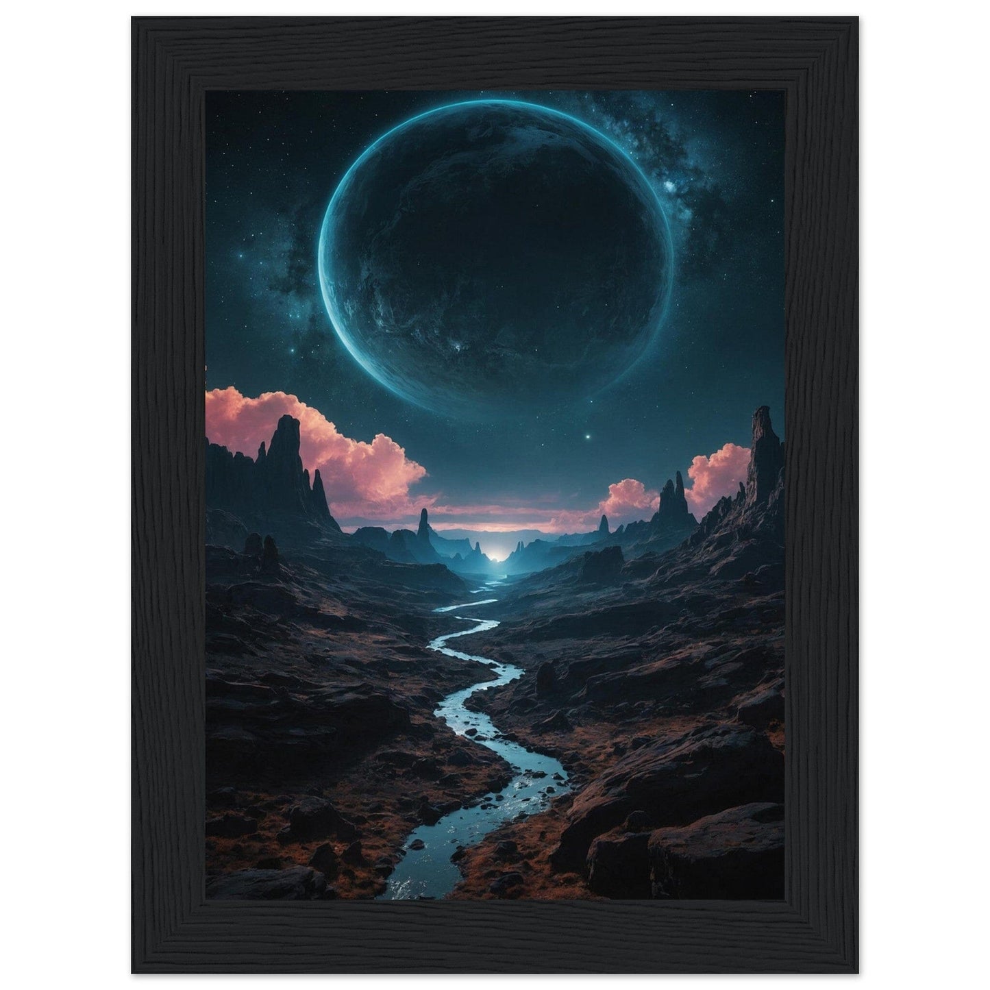 Premium Matte Paper Wooden Framed Poster - Exklusive Kunst in stilvollen Holzrahmen Print Material Modern Masterpieces 13x18 cm / 5x7″ Black frame