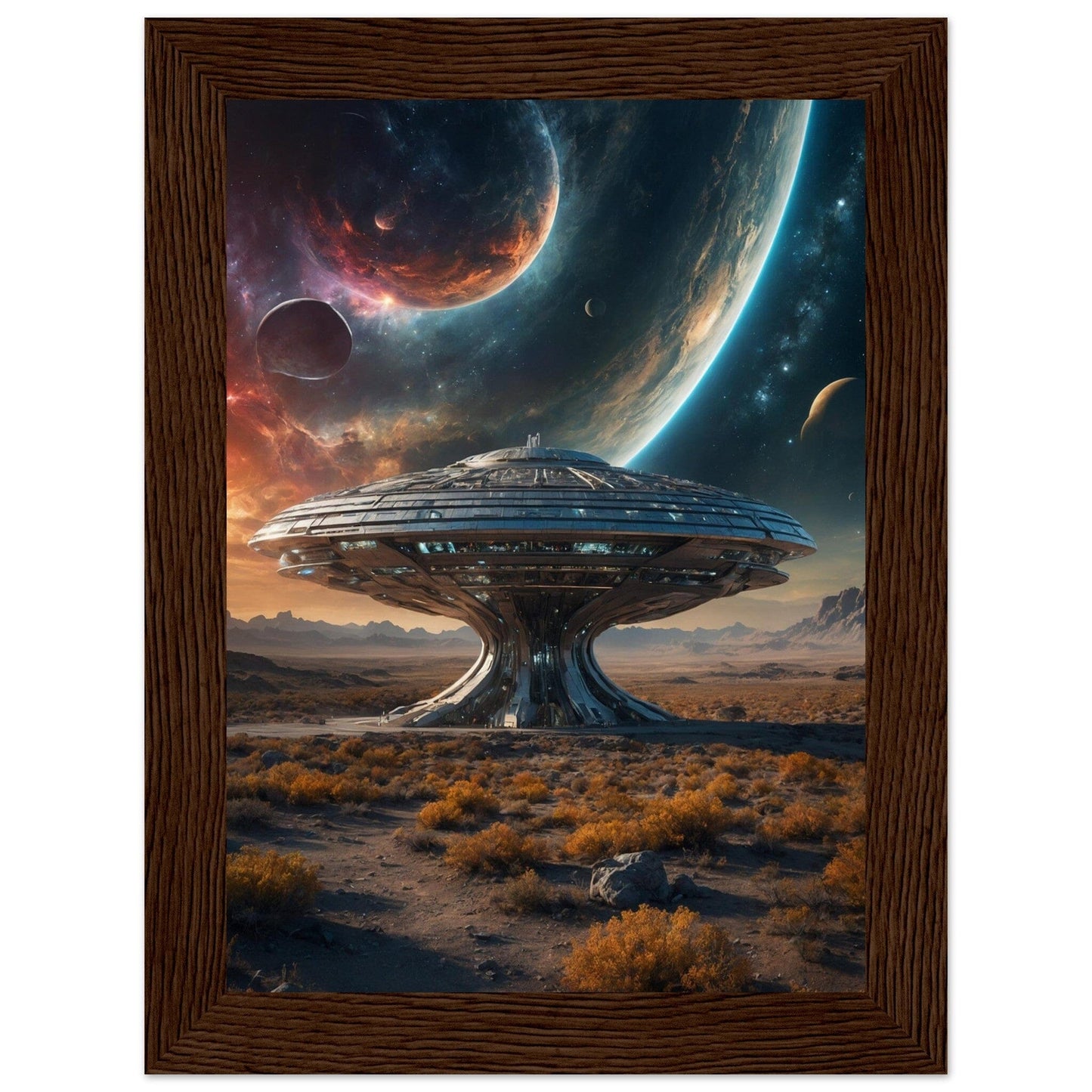 Premium Matte Paper Wooden Framed Poster - Exklusive Kunst in stilvollen Holzrahmen Print Material Modern Masterpieces 13x18 cm / 5x7″ Dark wood frame