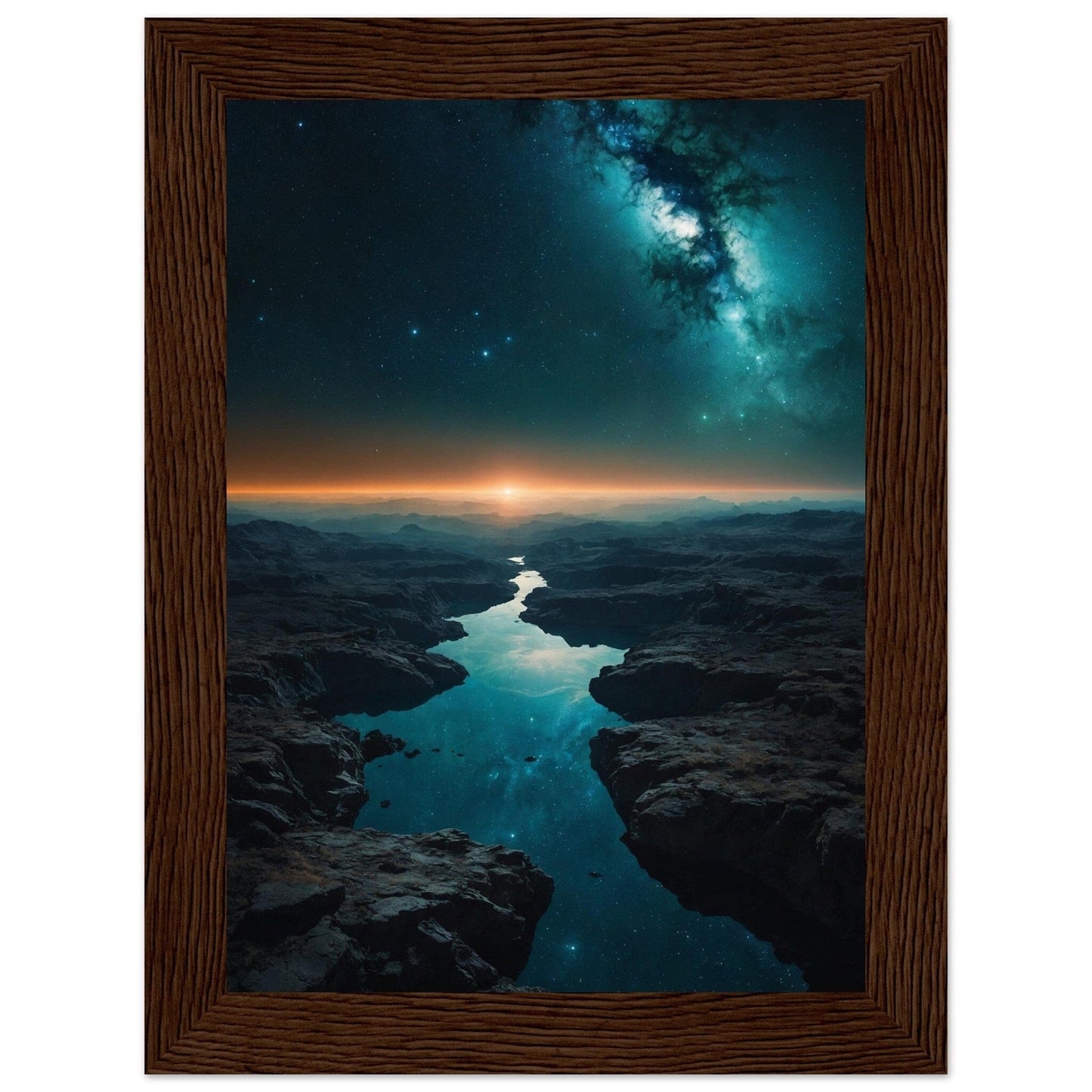 Premium Matte Paper Wooden Framed Poster - Exklusive Kunst in stilvollen Holzrahmen Print Material Modern Masterpieces 13x18 cm / 5x7″ Dark wood frame