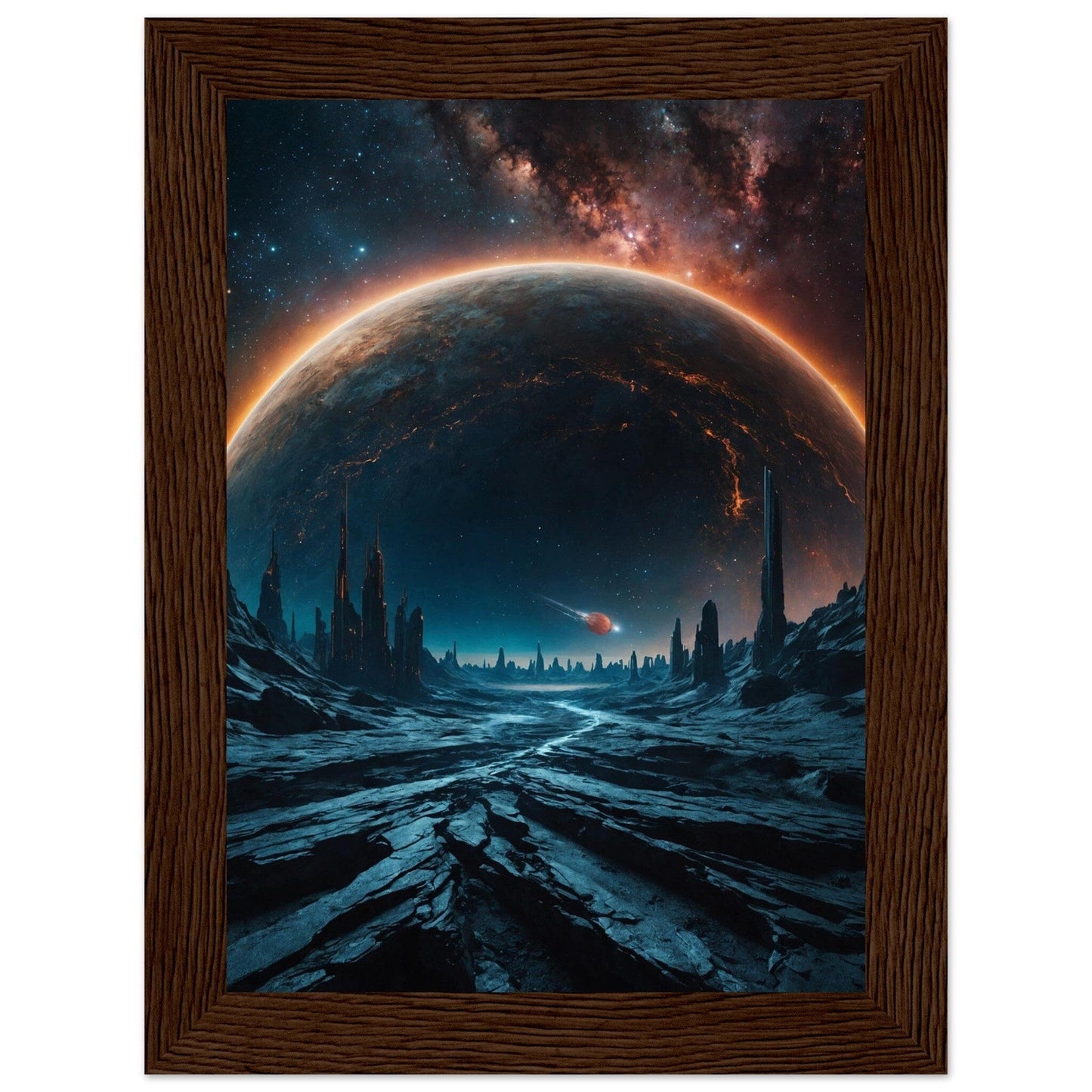 Premium Matte Paper Wooden Framed Poster - Exklusive Kunst in stilvollen Holzrahmen Print Material Modern Masterpieces 13x18 cm / 5x7″ Dark wood frame