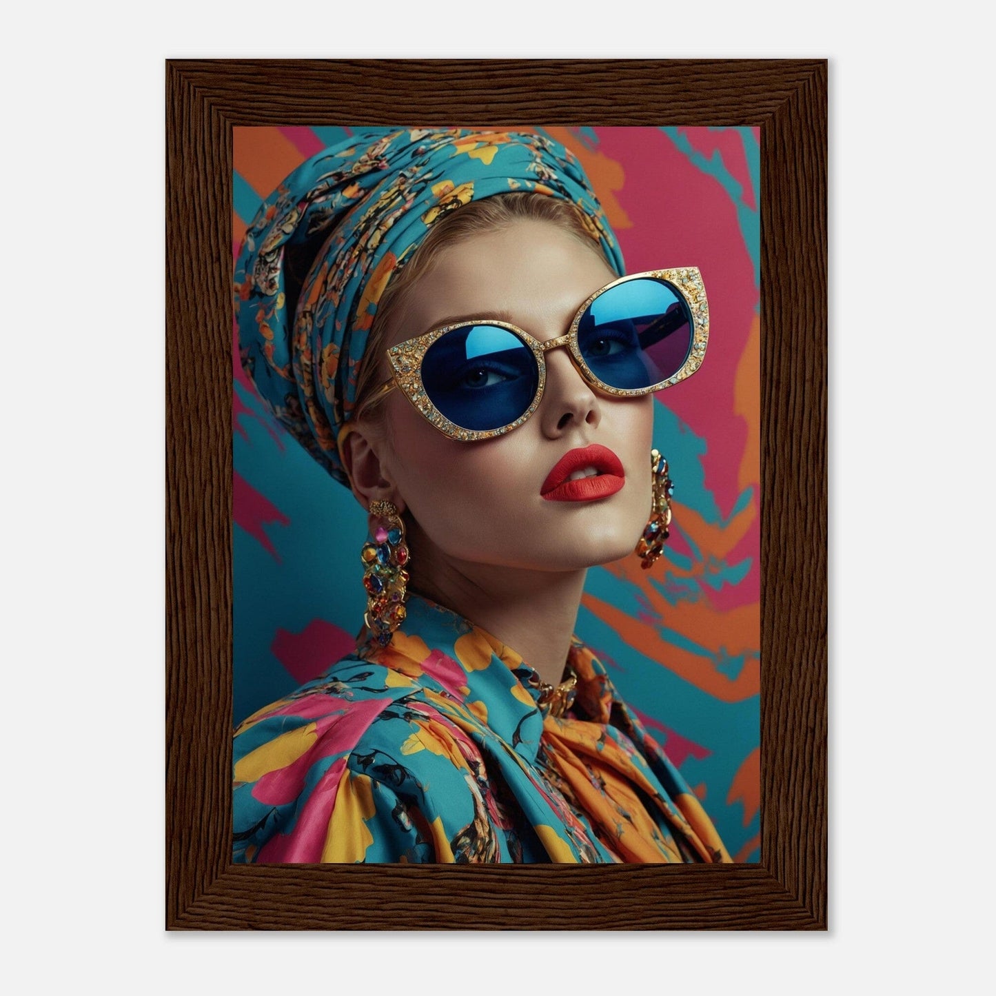 Premium Matte Paper Wooden Framed Poster - Exklusive Kunst in stilvollen Holzrahmen Print Material Modern Masterpieces 13x18 cm / 5x7″ Dark wood frame