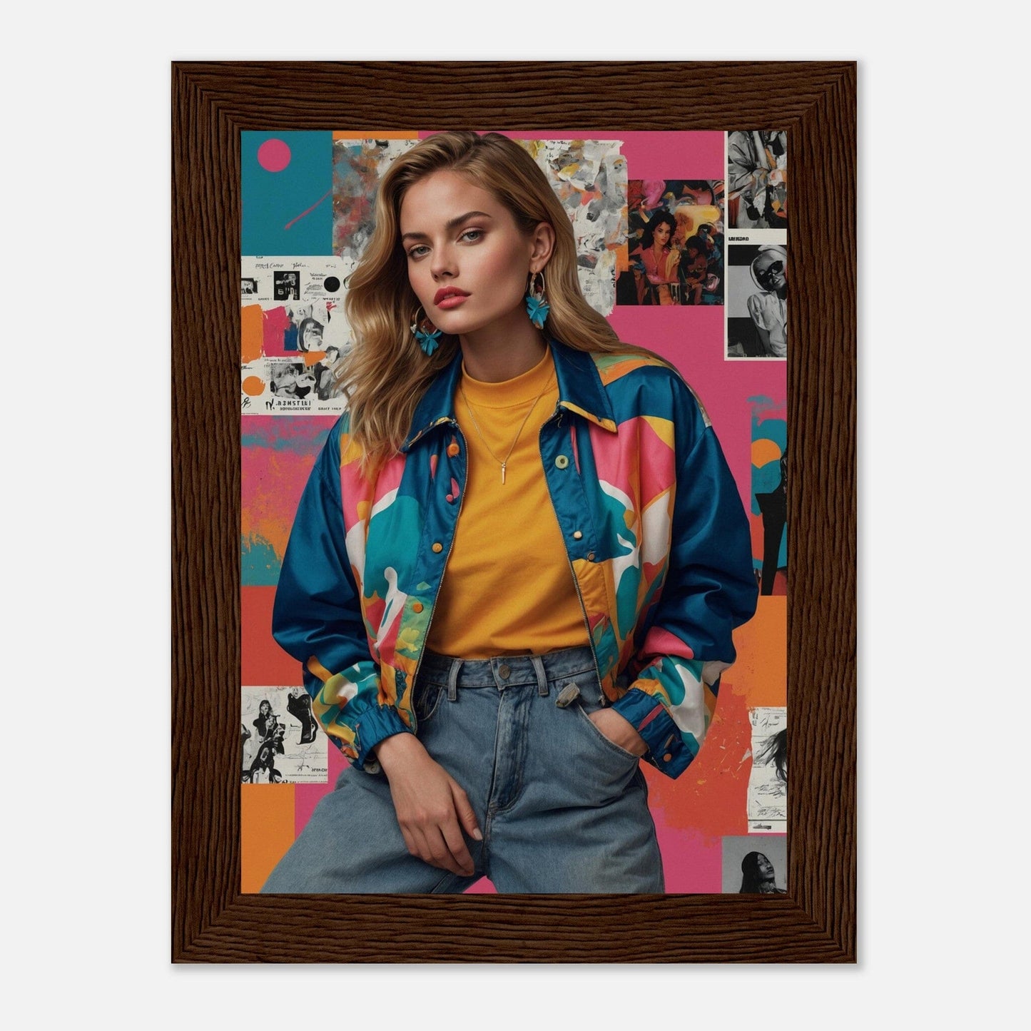 Premium Matte Paper Wooden Framed Poster - Exklusive Kunst in stilvollen Holzrahmen Print Material Modern Masterpieces 13x18 cm / 5x7″ Dark wood frame