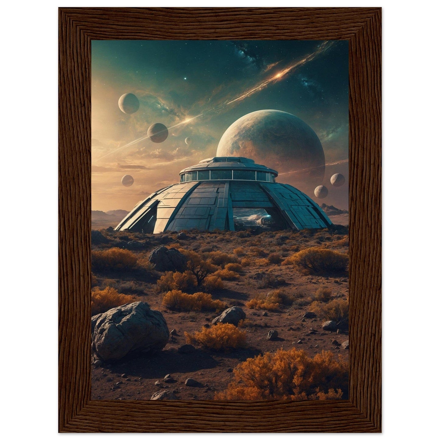 Premium Matte Paper Wooden Framed Poster - Exklusive Kunst in stilvollen Holzrahmen Print Material Modern Masterpieces 13x18 cm / 5x7″ Dark wood frame