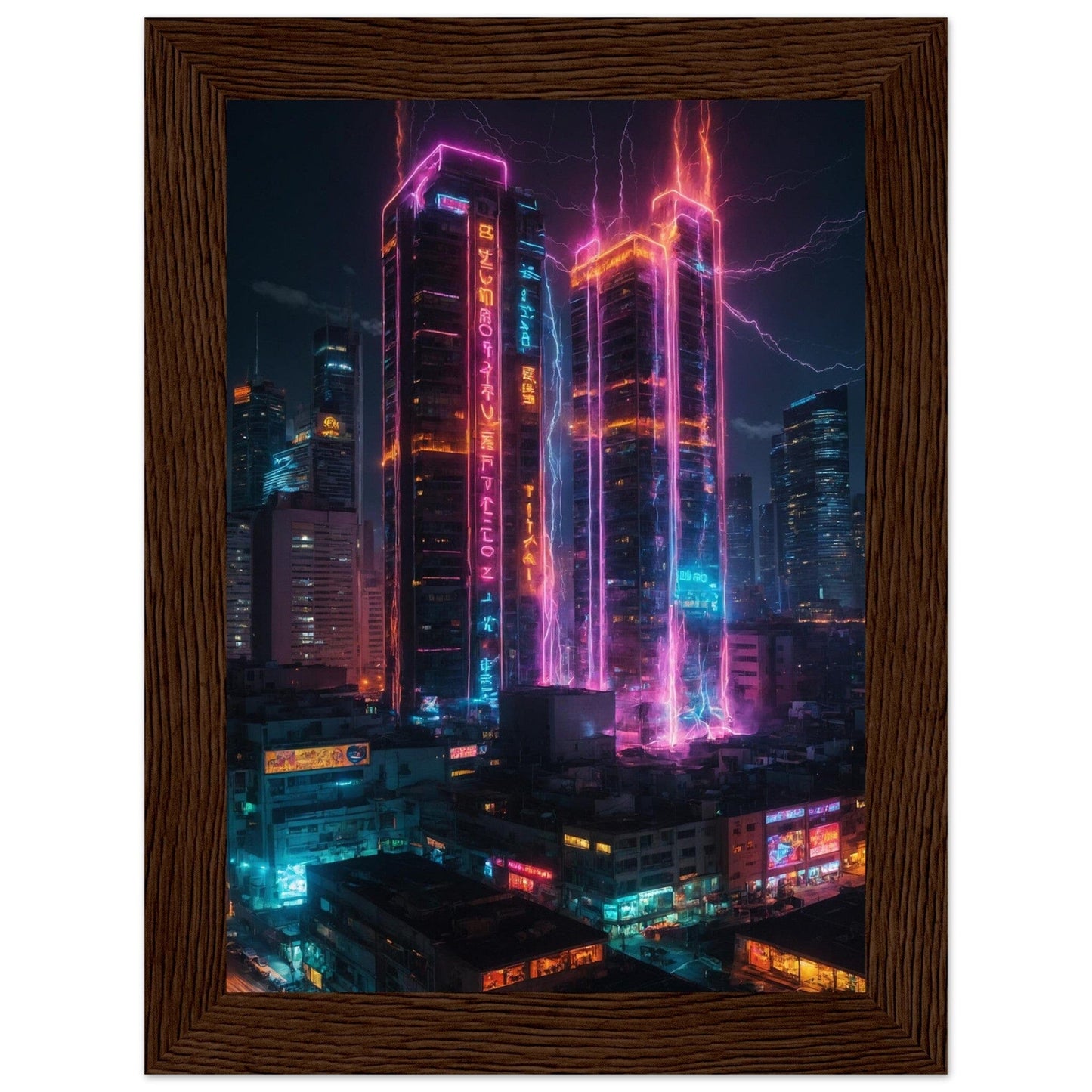 Premium Matte Paper Wooden Framed Poster - Exklusive Kunst in stilvollen Holzrahmen Print Material Modern Masterpieces 13x18 cm / 5x7″ Dark wood frame