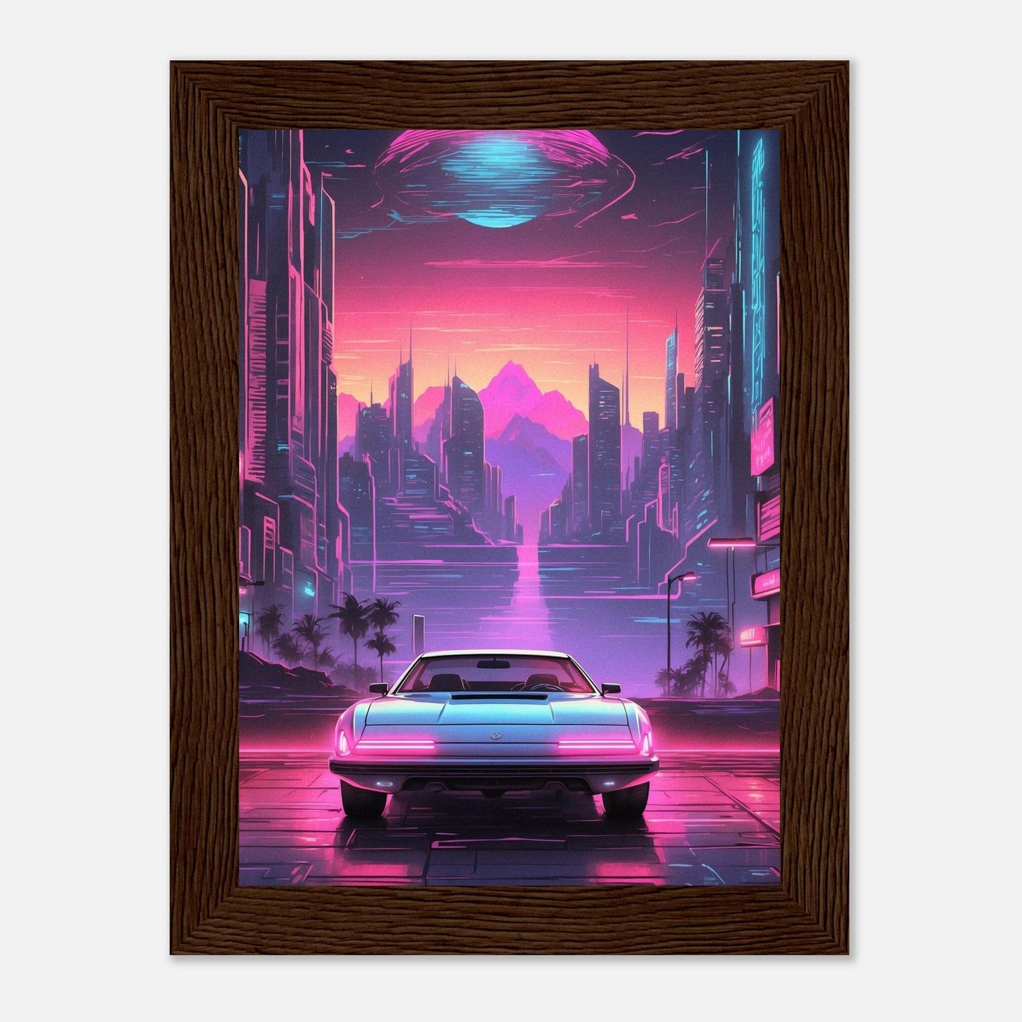 Premium Matte Paper Wooden Framed Poster - Exklusive Kunst in stilvollen Holzrahmen Print Material Modern Masterpieces 13x18 cm / 5x7″ Dark wood frame