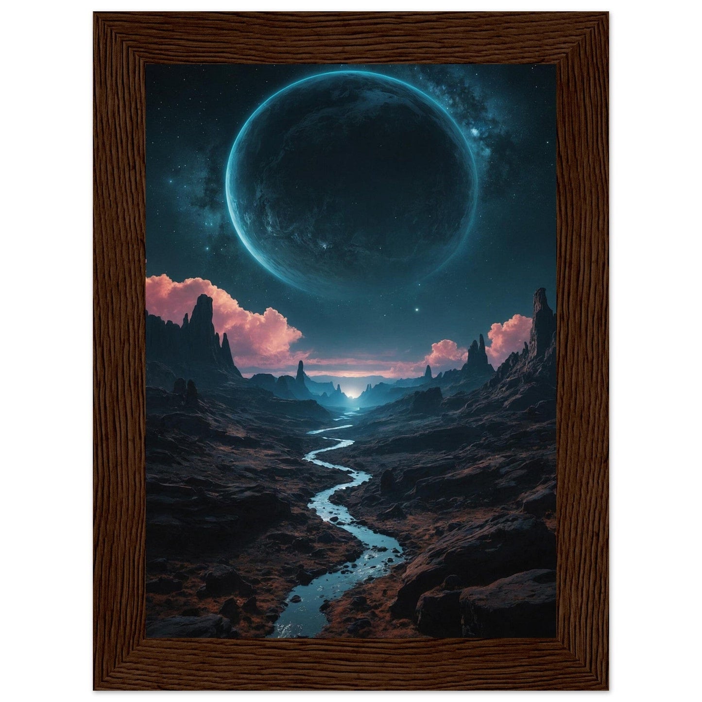 Premium Matte Paper Wooden Framed Poster - Exklusive Kunst in stilvollen Holzrahmen Print Material Modern Masterpieces 13x18 cm / 5x7″ Dark wood frame