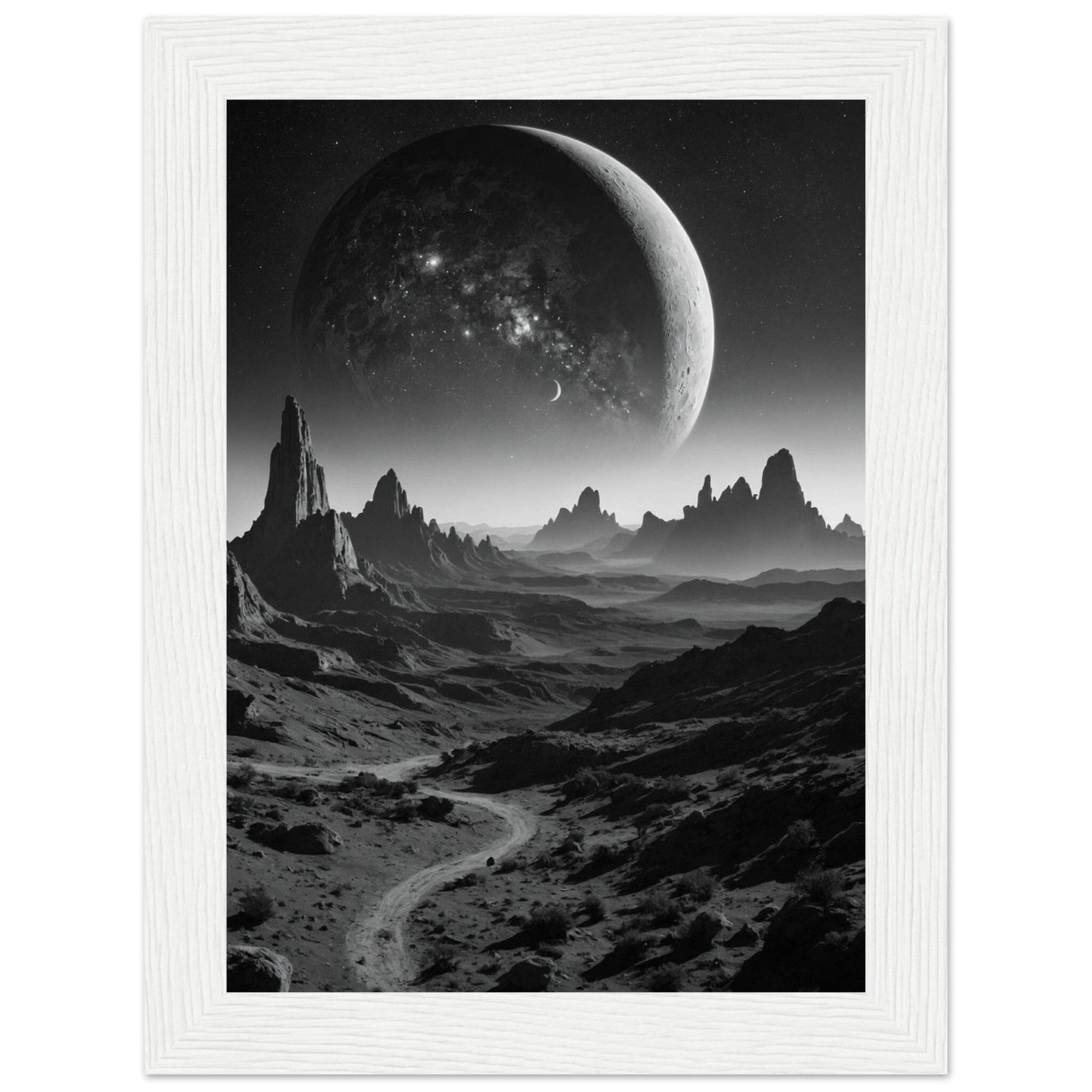 Premium Matte Paper Wooden Framed Poster - Exklusive Kunst in stilvollen Holzrahmen Print Material Modern Masterpieces 13x18 cm / 5x7″ White frame