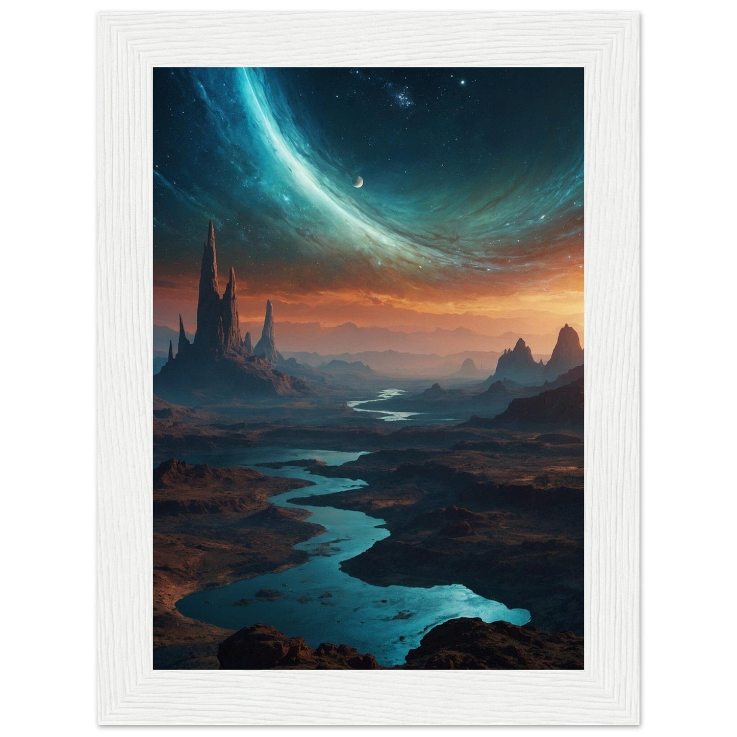 Premium Matte Paper Wooden Framed Poster - Exklusive Kunst in stilvollen Holzrahmen Print Material Modern Masterpieces 13x18 cm / 5x7″ White frame