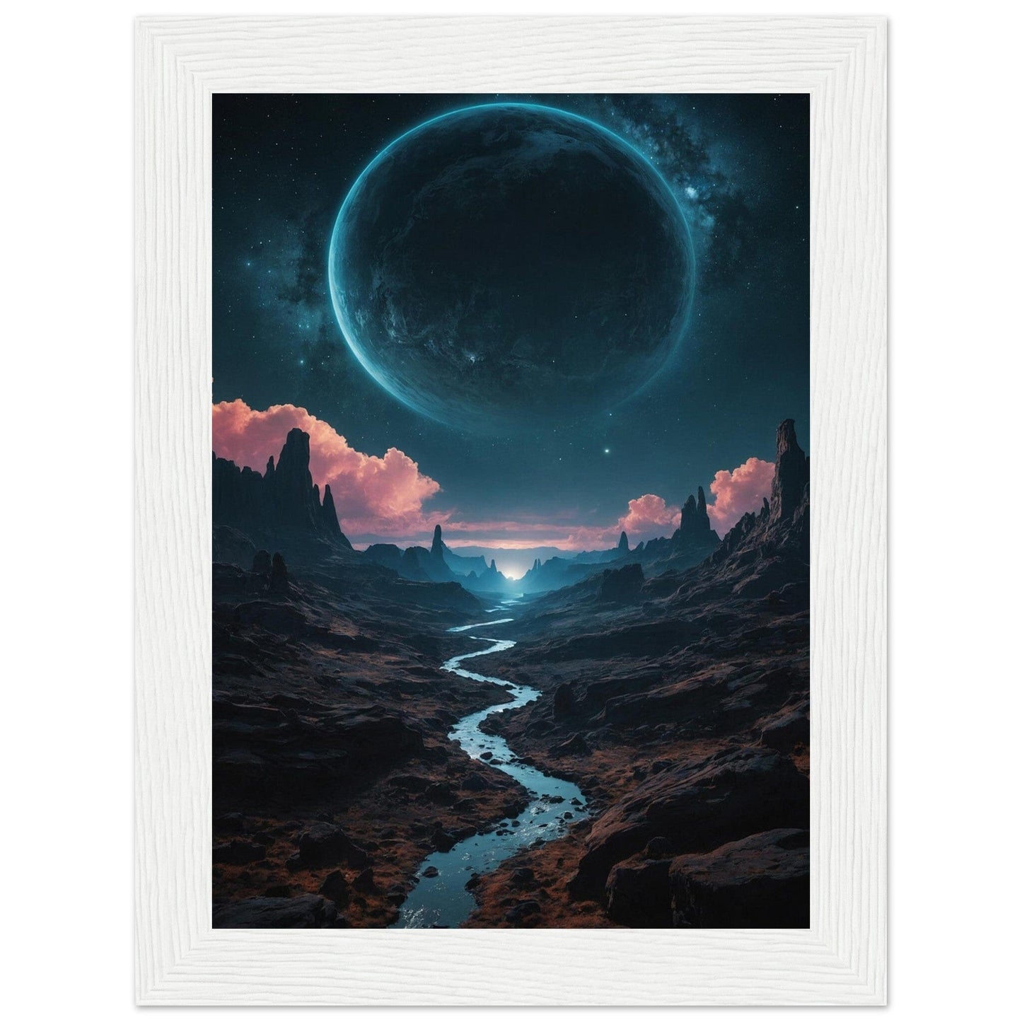 Premium Matte Paper Wooden Framed Poster - Exklusive Kunst in stilvollen Holzrahmen Print Material Modern Masterpieces 13x18 cm / 5x7″ White frame