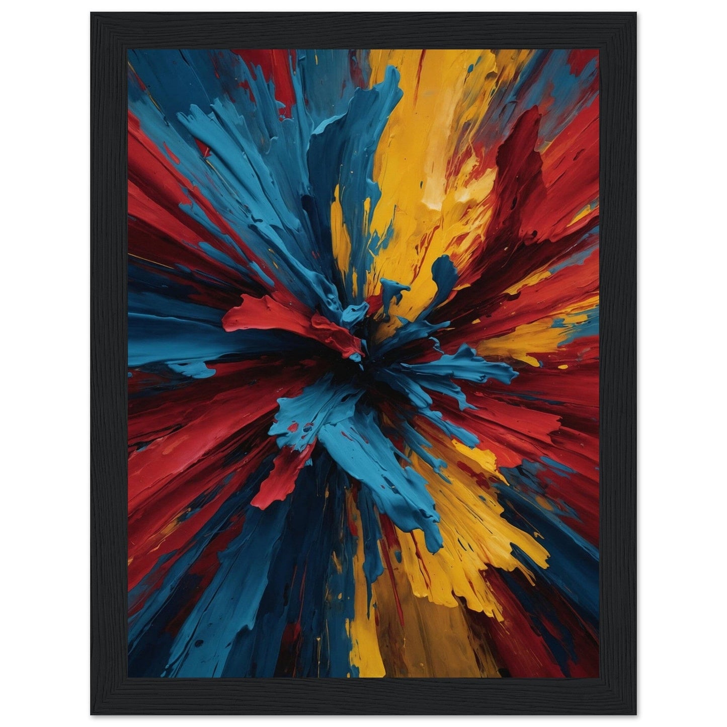 Premium Matte Paper Wooden Framed Poster - Exklusive Kunst in stilvollen Holzrahmen Print Material Modern Masterpieces 15x20 cm / 6x8″ Black frame