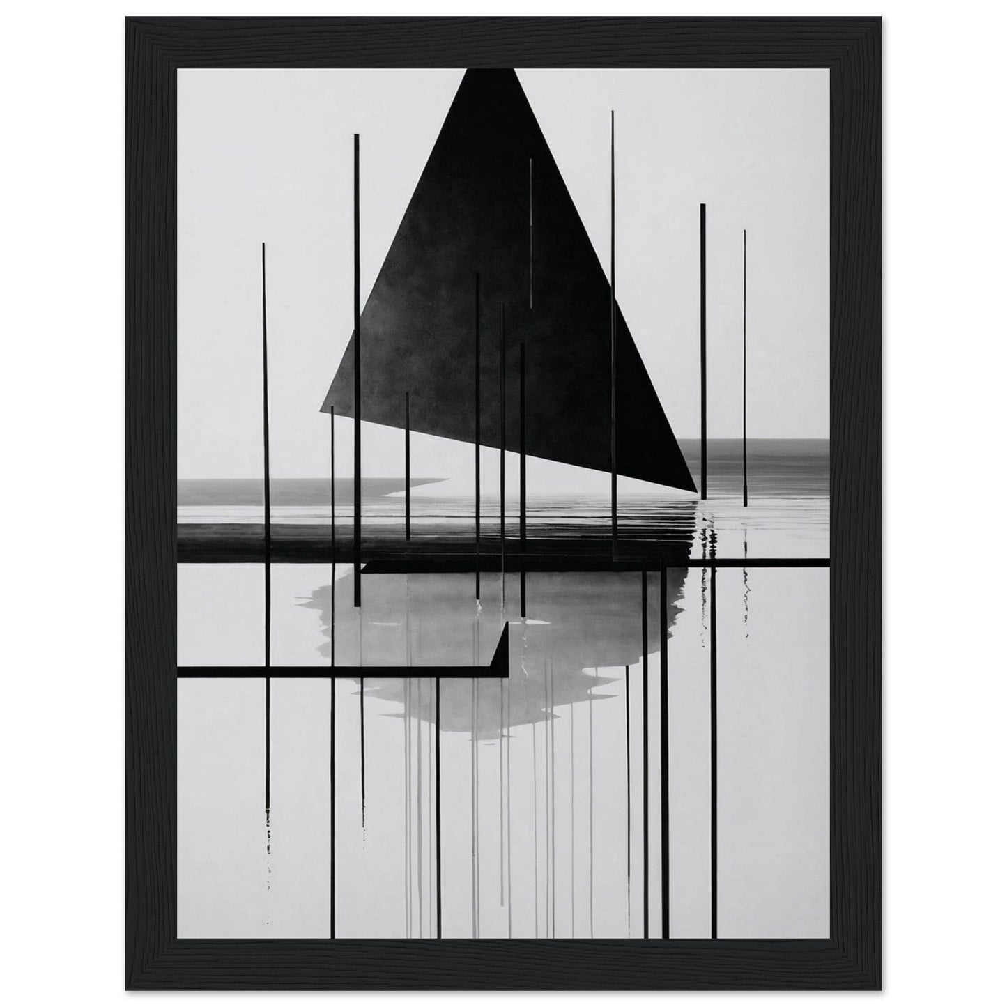 Premium Matte Paper Wooden Framed Poster - Exklusive Kunst in stilvollen Holzrahmen Print Material Modern Masterpieces 15x20 cm / 6x8″ Black frame