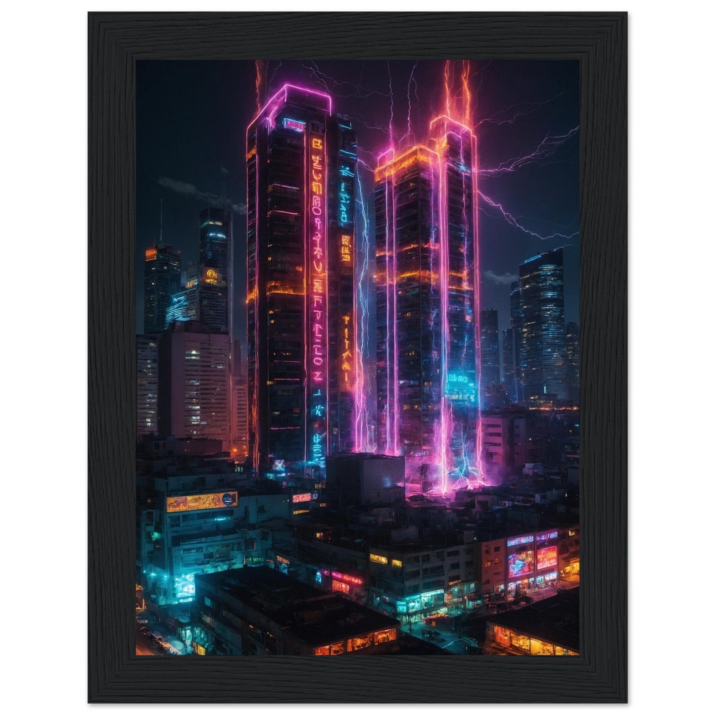 Premium Matte Paper Wooden Framed Poster - Exklusive Kunst in stilvollen Holzrahmen Print Material Modern Masterpieces 15x20 cm / 6x8″ Black frame