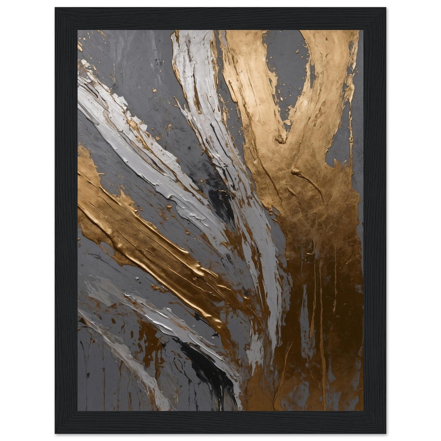 Premium Matte Paper Wooden Framed Poster - Exklusive Kunst in stilvollen Holzrahmen Print Material Modern Masterpieces 15x20 cm / 6x8″ Black frame