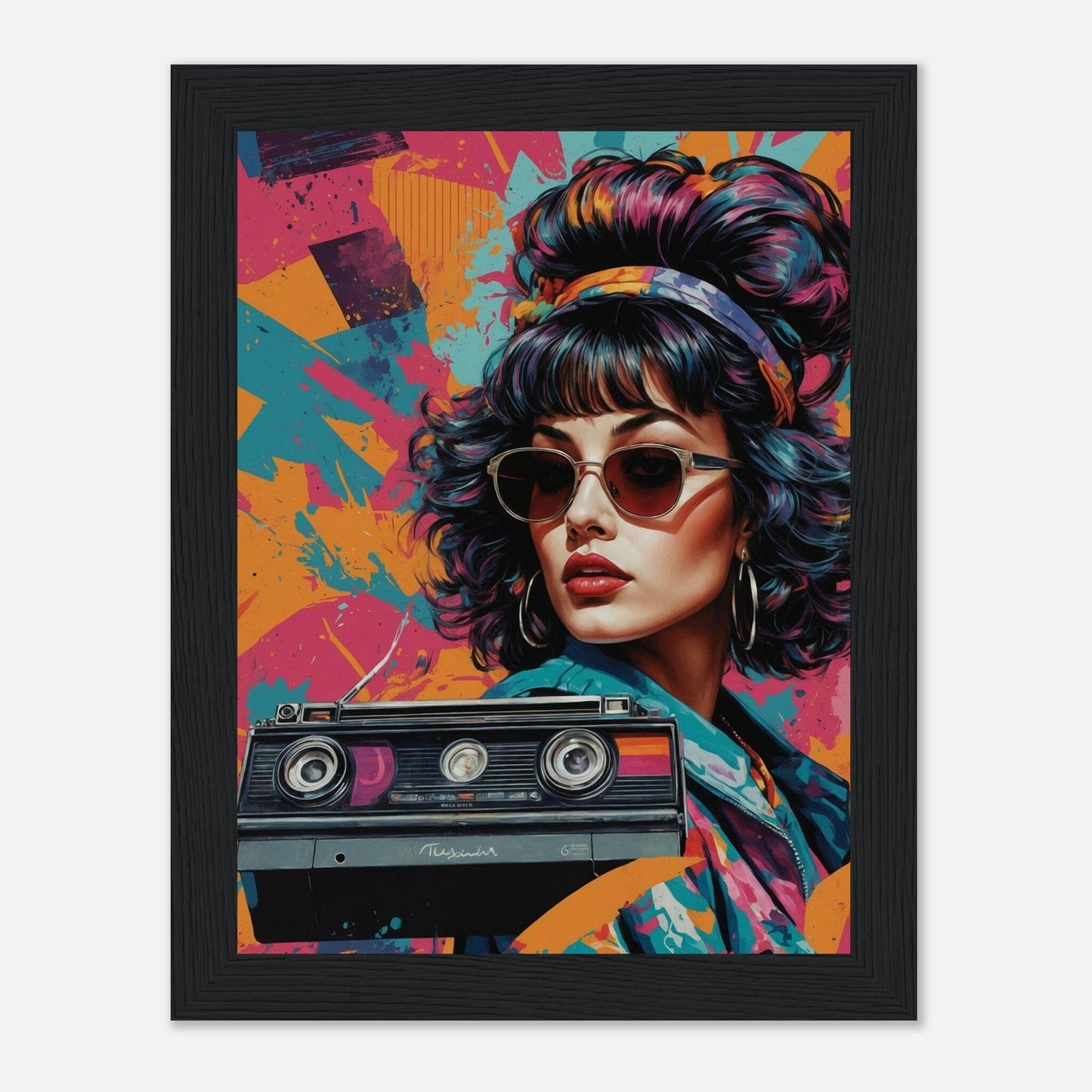 Premium Matte Paper Wooden Framed Poster - Exklusive Kunst in stilvollen Holzrahmen Print Material Modern Masterpieces 15x20 cm / 6x8″ Black frame