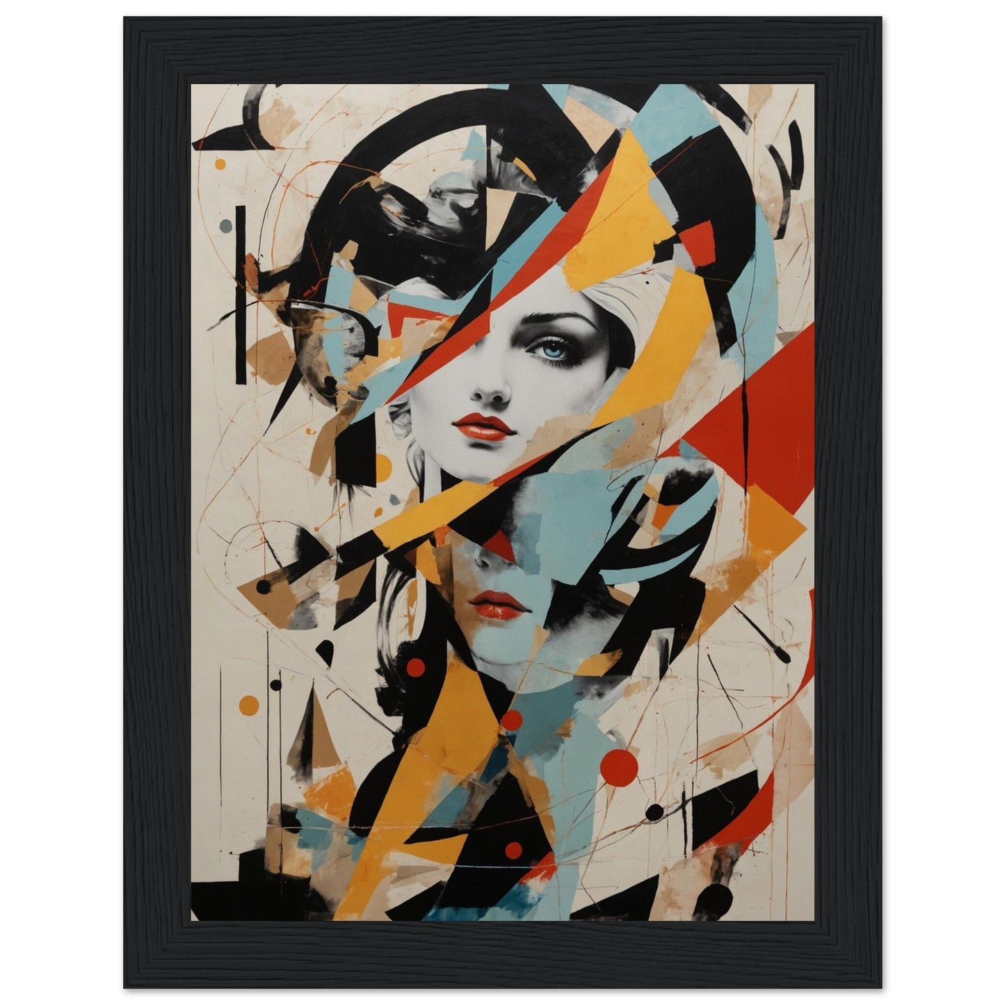 Premium Matte Paper Wooden Framed Poster - Exklusive Kunst in stilvollen Holzrahmen Print Material Modern Masterpieces 15x20 cm / 6x8″ Black frame