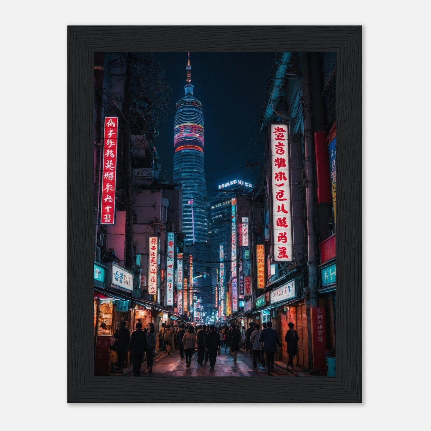 Premium Matte Paper Wooden Framed Poster - Exklusive Kunst in stilvollen Holzrahmen Print Material Modern Masterpieces 15x20 cm / 6x8″ Black frame