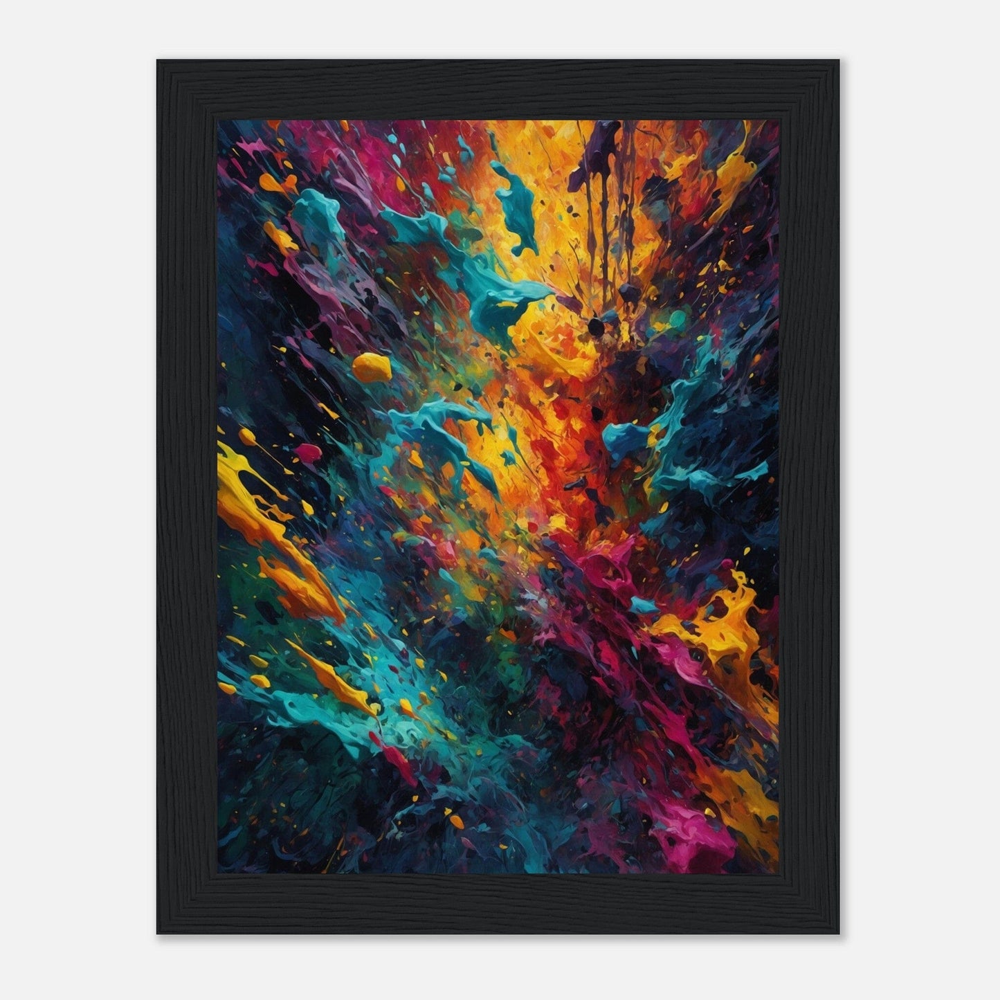 Premium Matte Paper Wooden Framed Poster - Exklusive Kunst in stilvollen Holzrahmen Print Material Modern Masterpieces 15x20 cm / 6x8″ Black frame