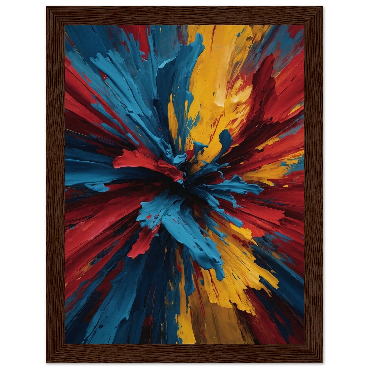 Premium Matte Paper Wooden Framed Poster - Exklusive Kunst in stilvollen Holzrahmen Print Material Modern Masterpieces 15x20 cm / 6x8″ Dark wood frame
