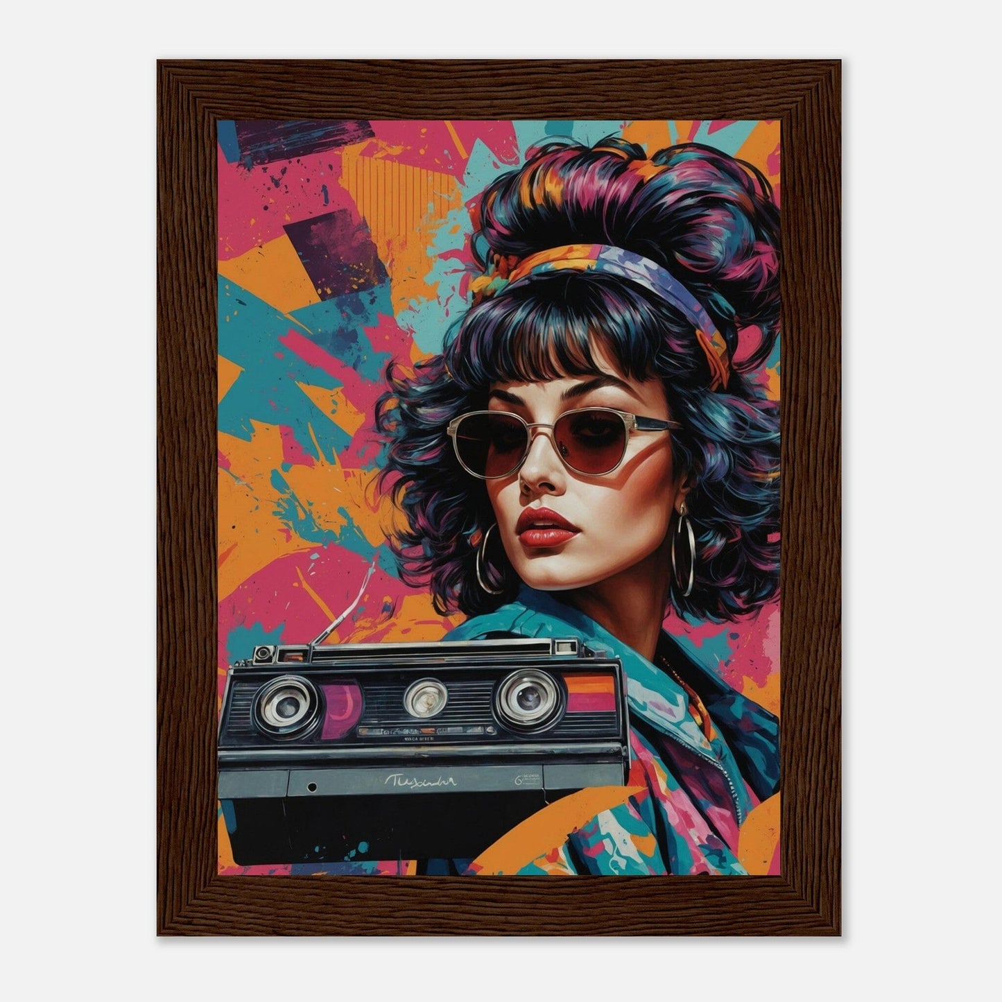 Premium Matte Paper Wooden Framed Poster - Exklusive Kunst in stilvollen Holzrahmen Print Material Modern Masterpieces 15x20 cm / 6x8″ Dark wood frame