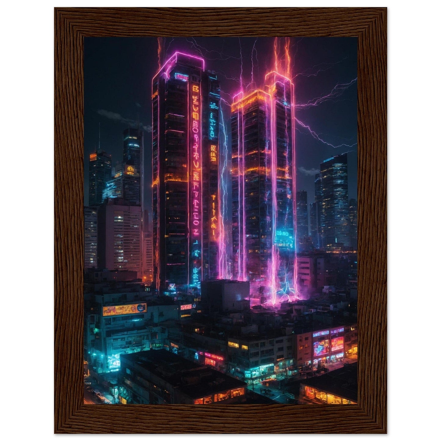 Premium Matte Paper Wooden Framed Poster - Exklusive Kunst in stilvollen Holzrahmen Print Material Modern Masterpieces 15x20 cm / 6x8″ Dark wood frame