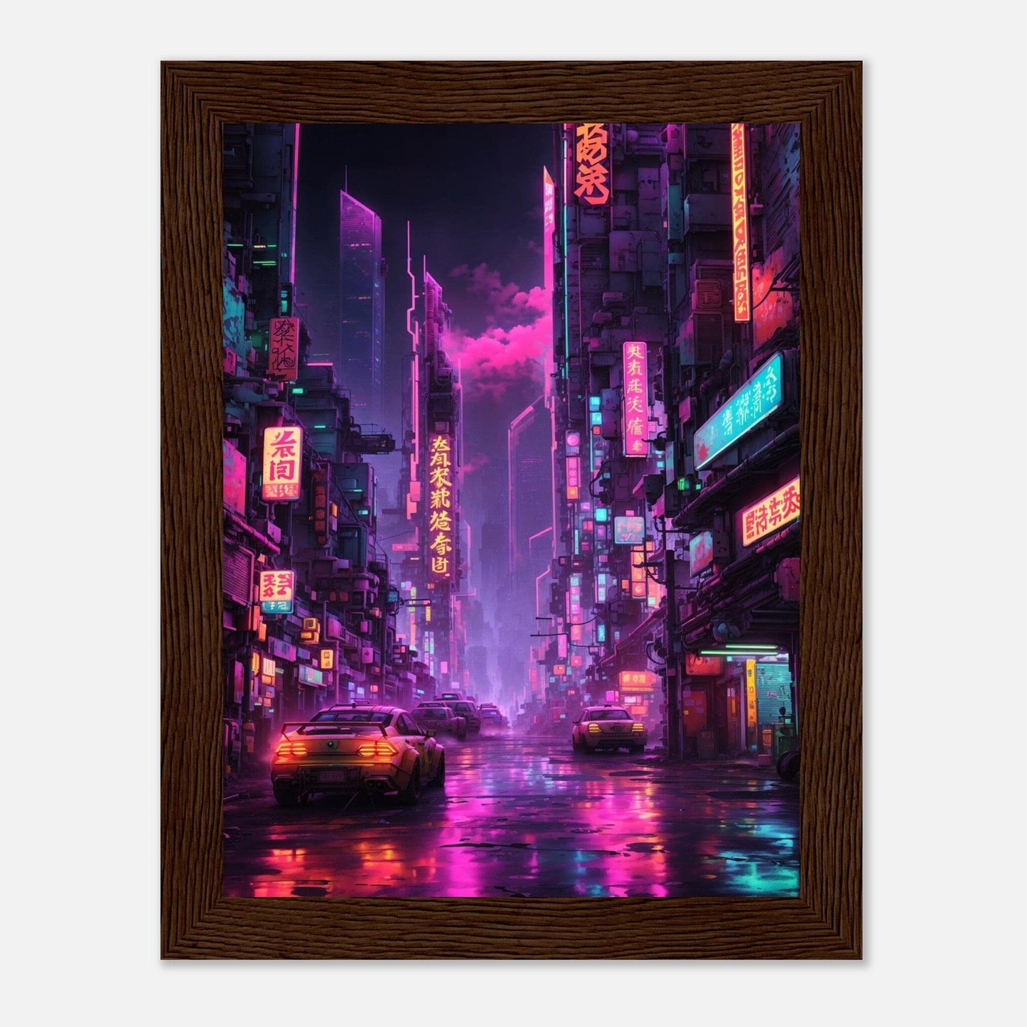 Premium Matte Paper Wooden Framed Poster - Exklusive Kunst in stilvollen Holzrahmen Print Material Modern Masterpieces 15x20 cm / 6x8″ Dark wood frame