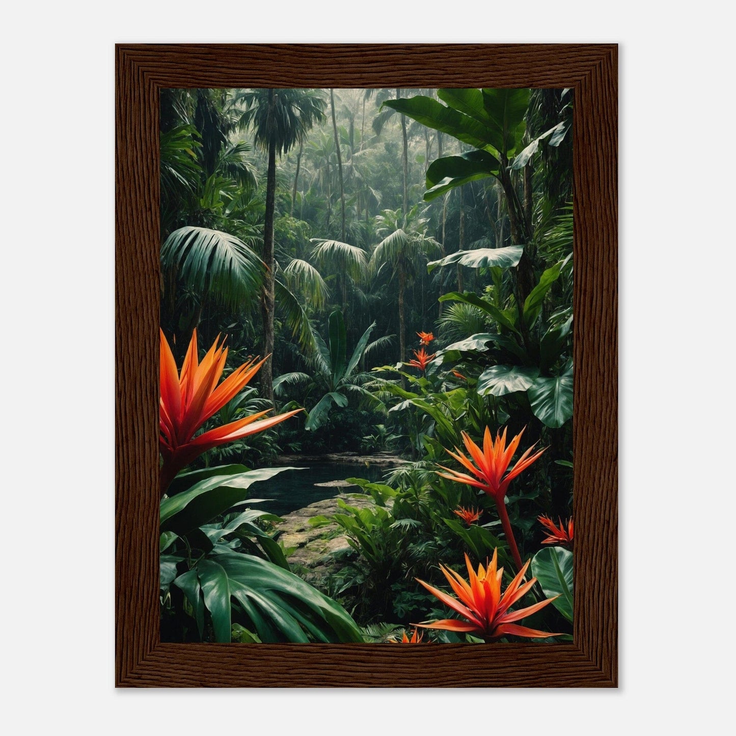 Premium Matte Paper Wooden Framed Poster - Exklusive Kunst in stilvollen Holzrahmen Print Material Modern Masterpieces 15x20 cm / 6x8″ Dark wood frame